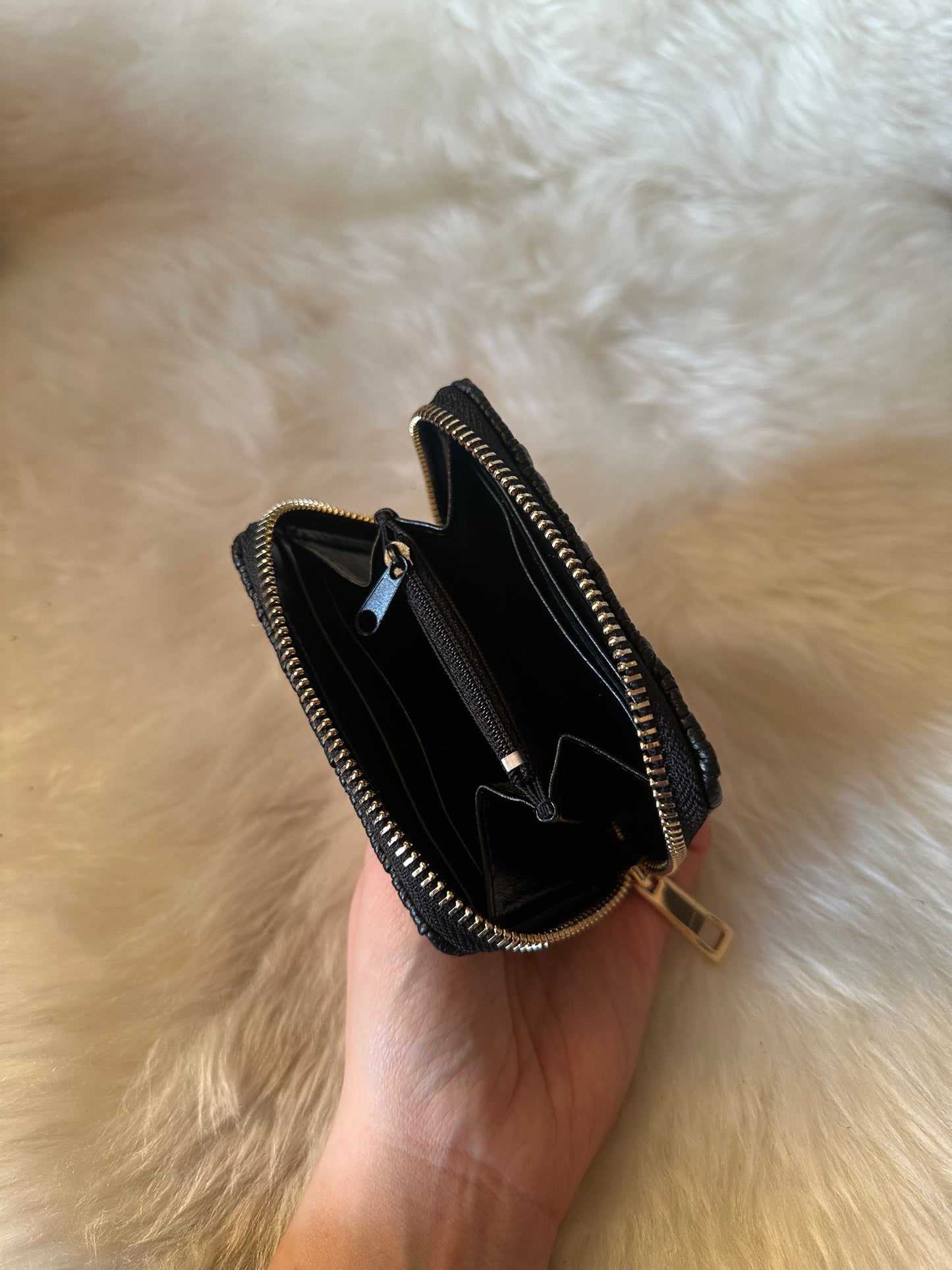 Matelassé wallet - small