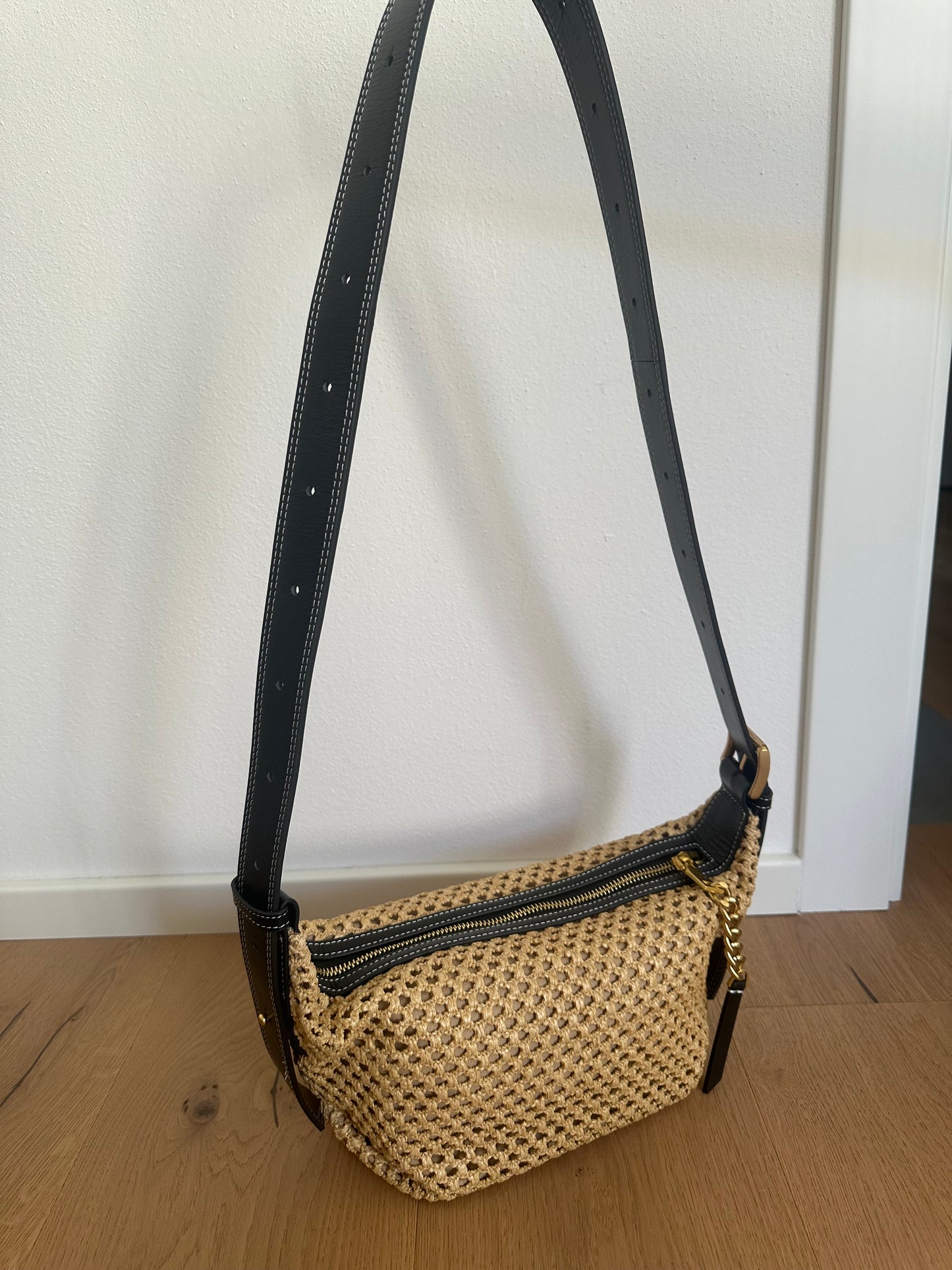 INES - raffia and leather