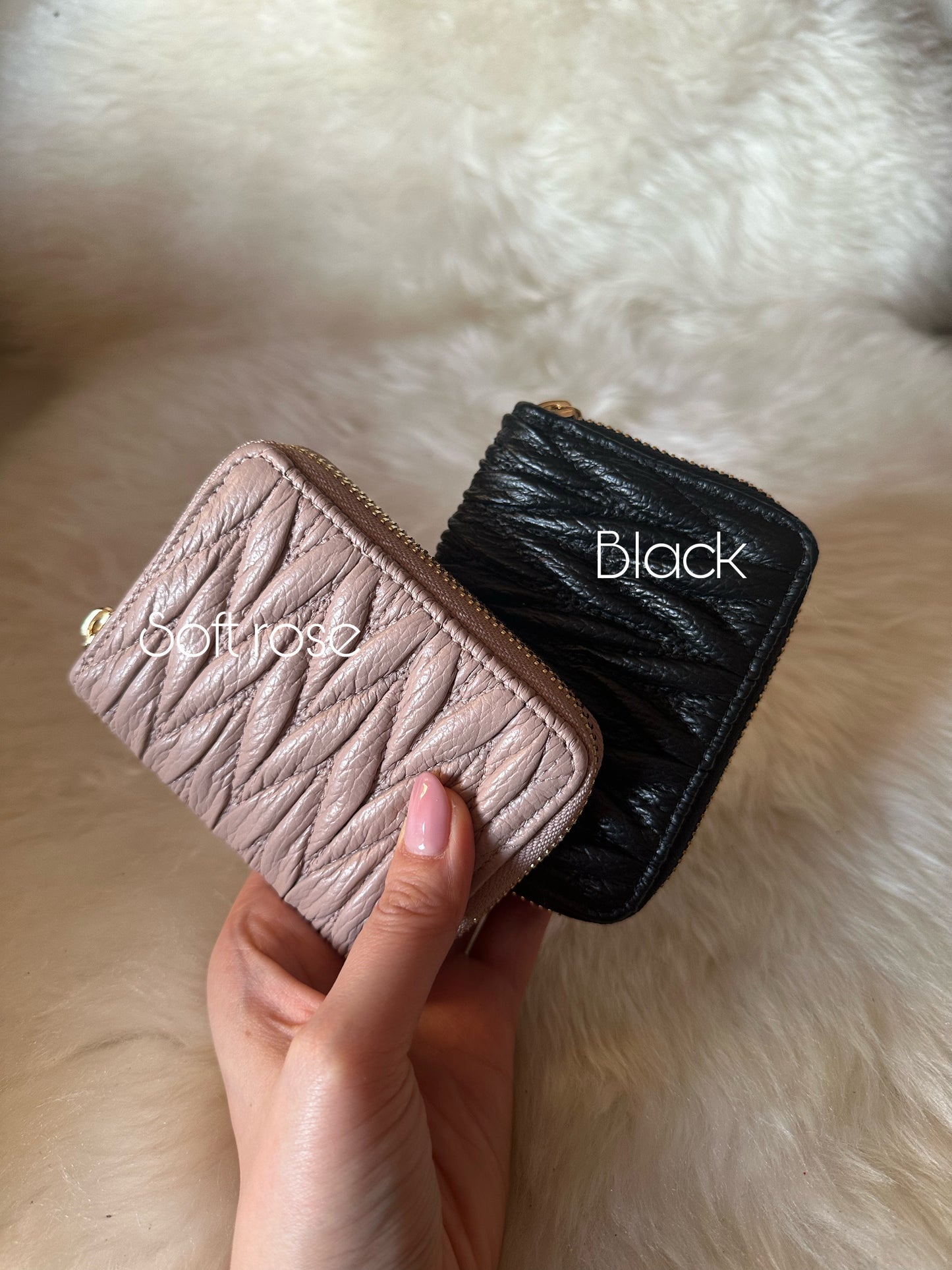 Matelassé wallet - small