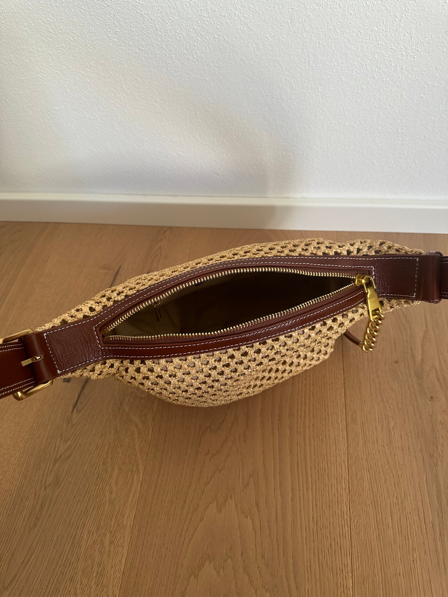 INES - raffia and leather