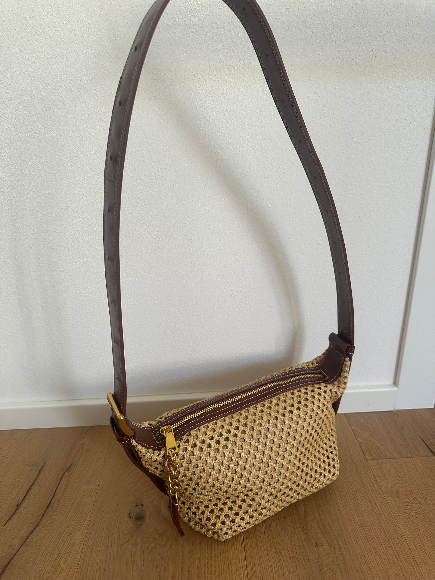 INES - raffia and leather