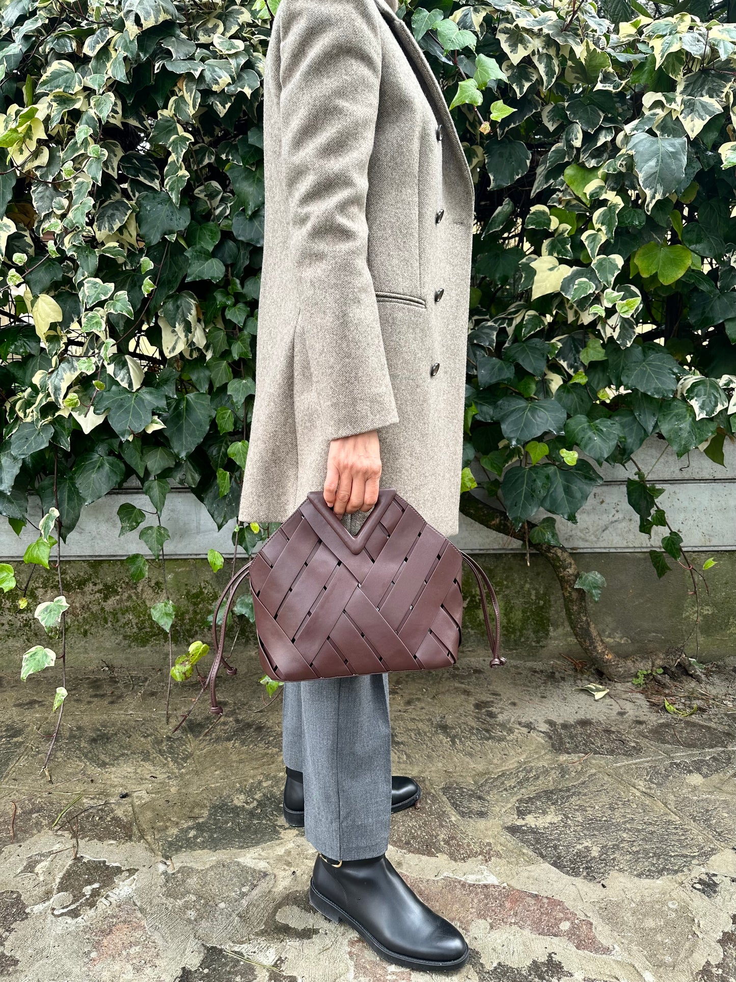 KATE- Real woven leather