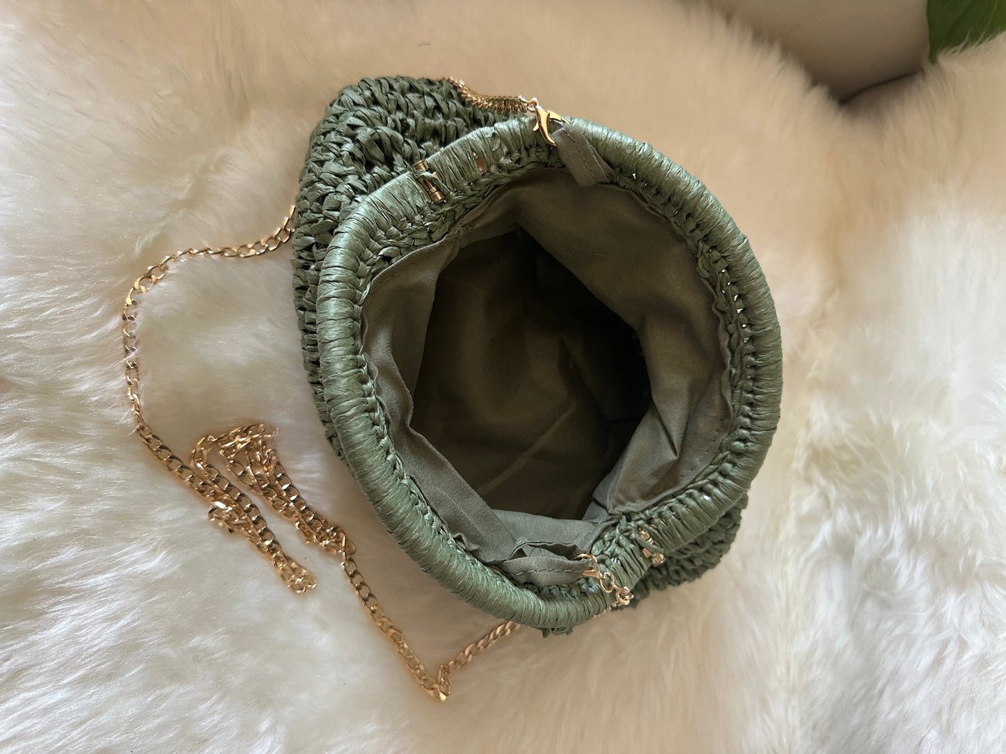 Raffia Clutch