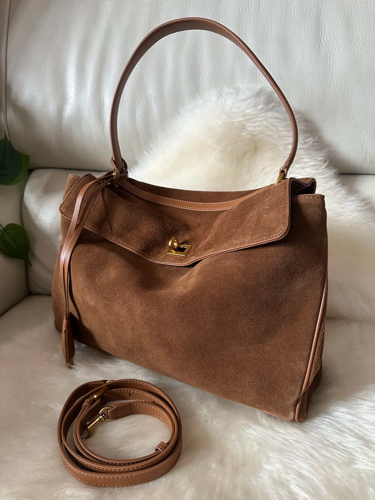 TEXAS SUEDE - tote vera pelle