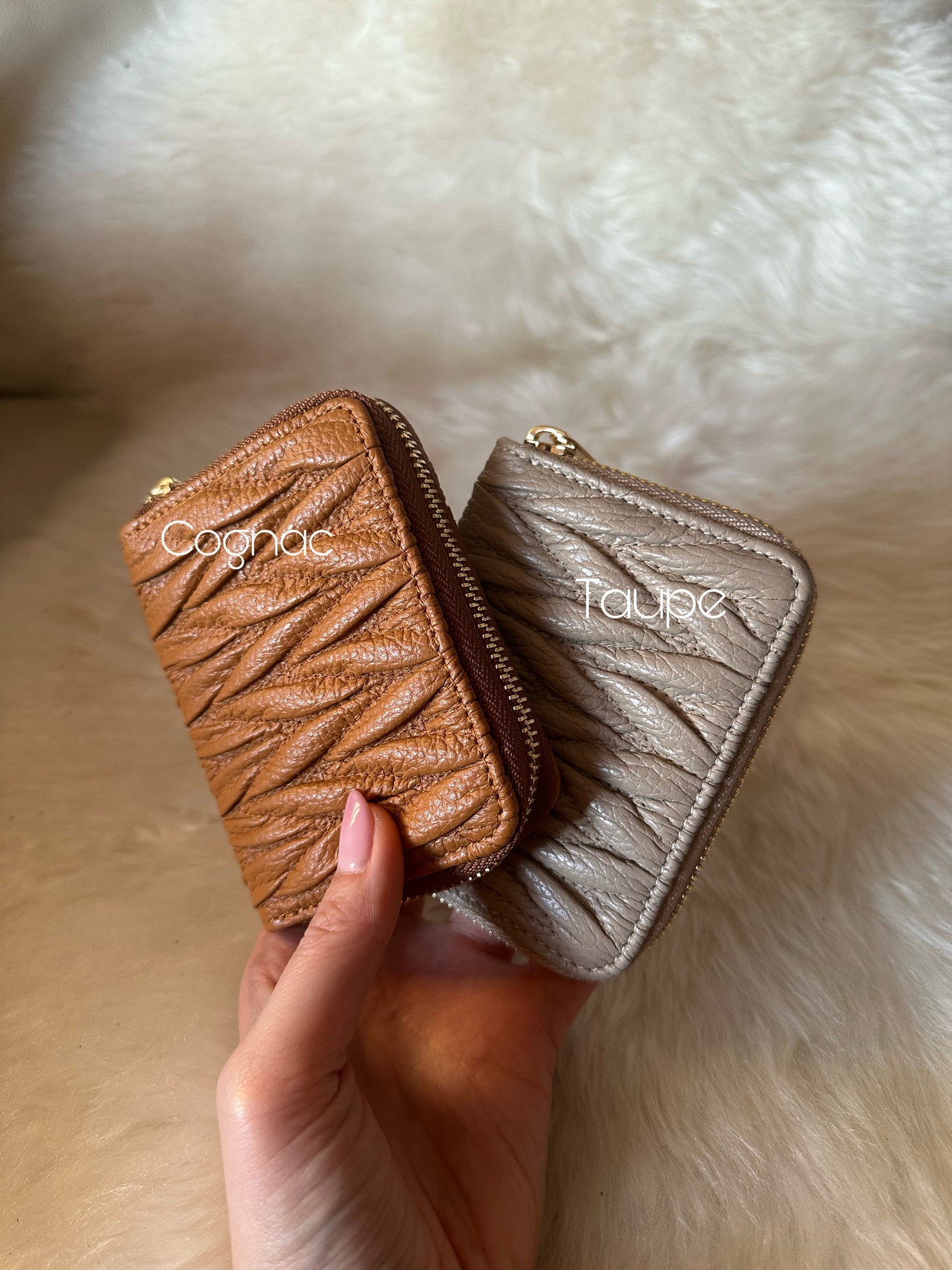 Matelassé wallet - small