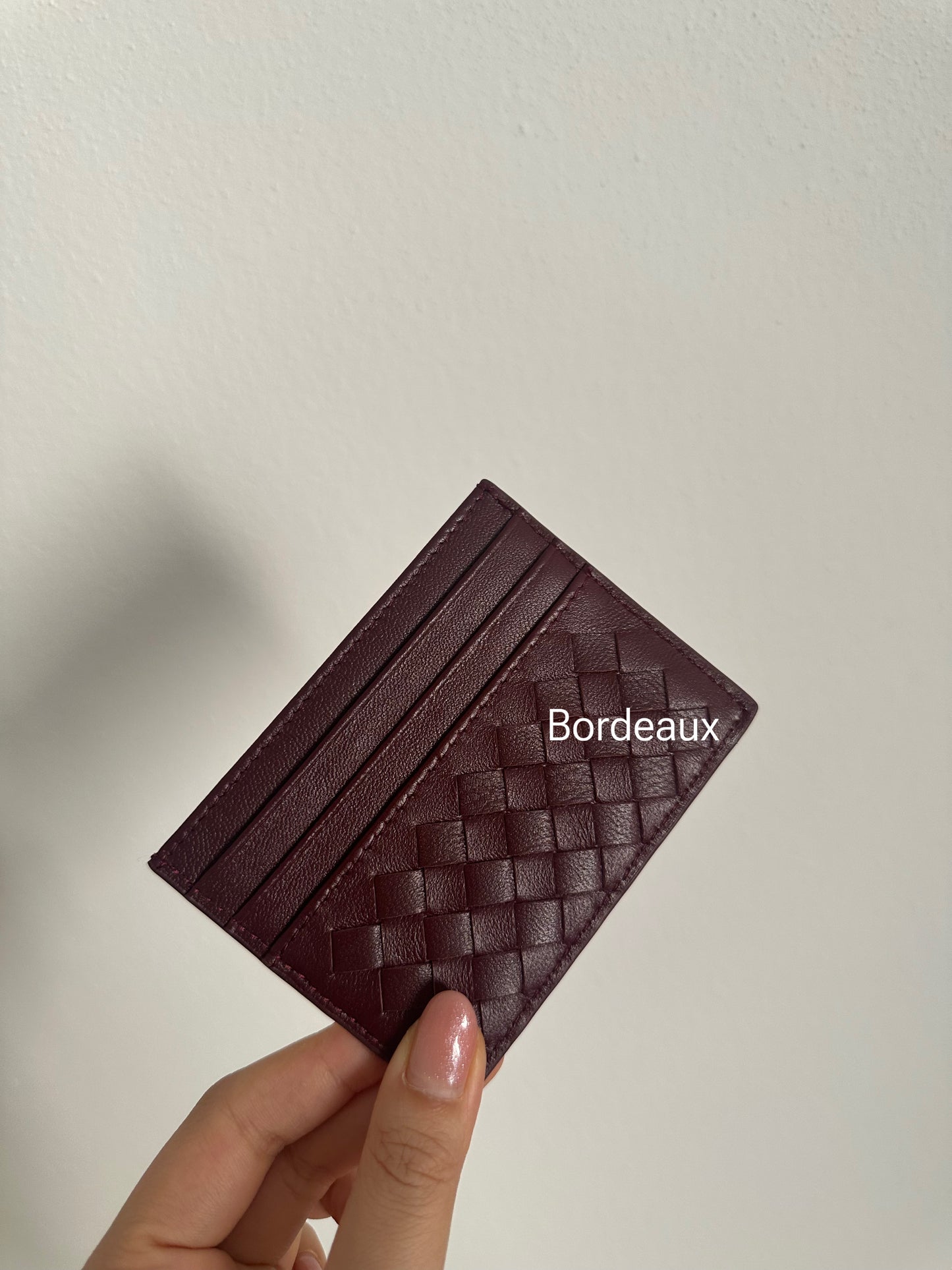 Woven cardholder - Vera pelle