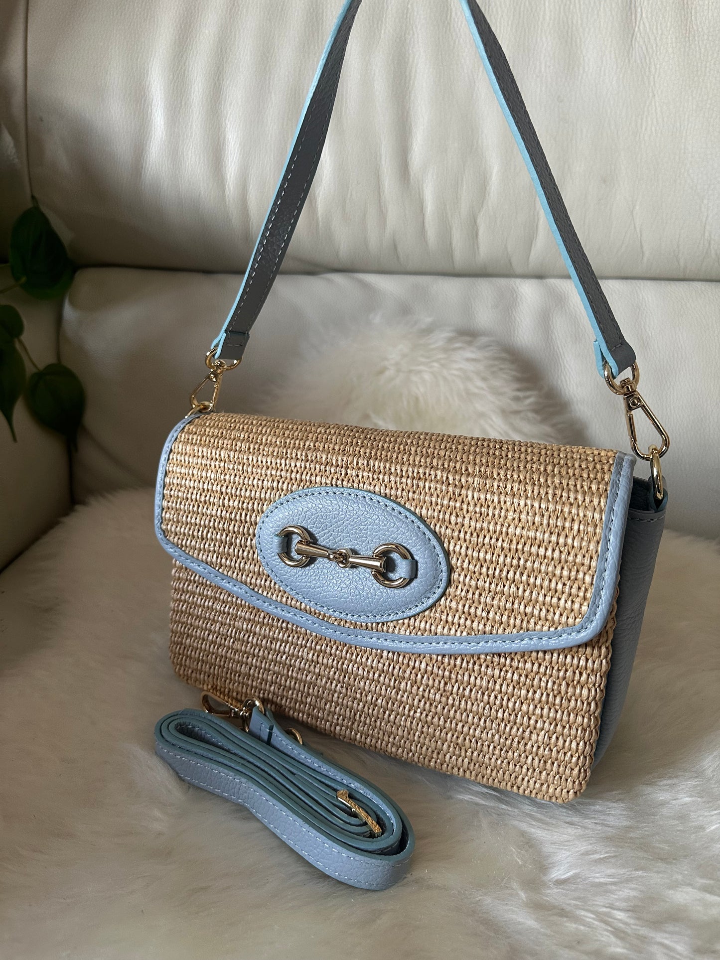JESS- raffia and leather