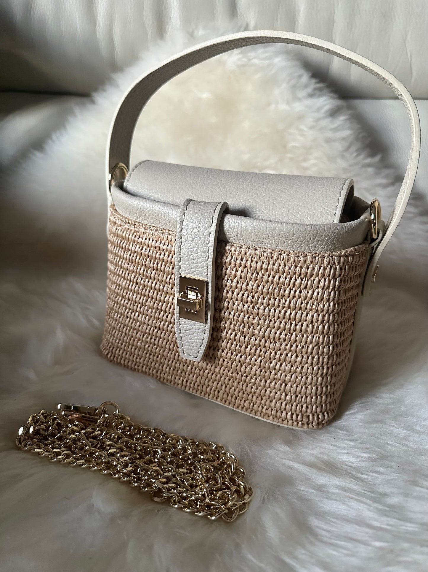 MINNY - raffia handbag