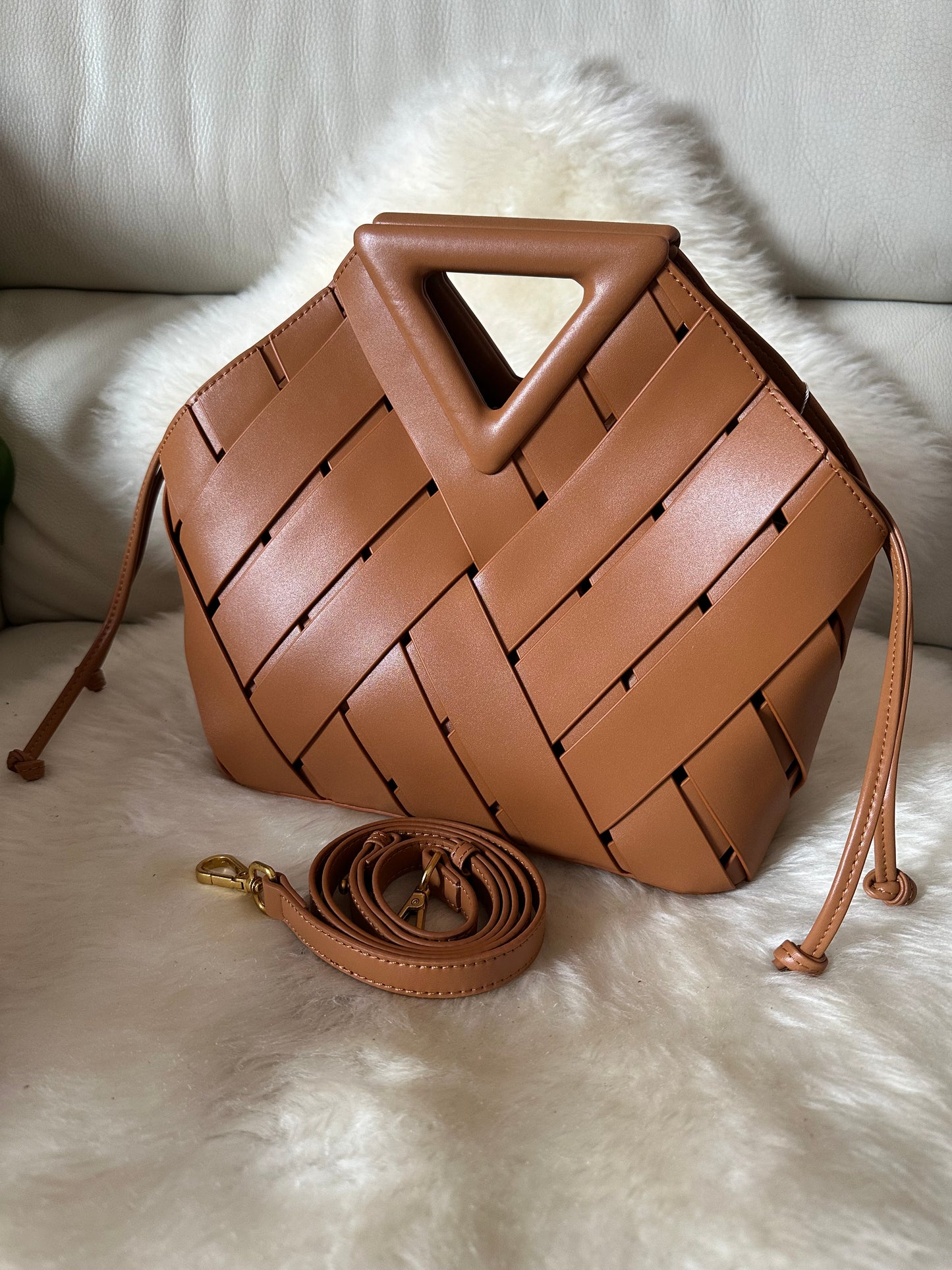KATE- Real woven leather