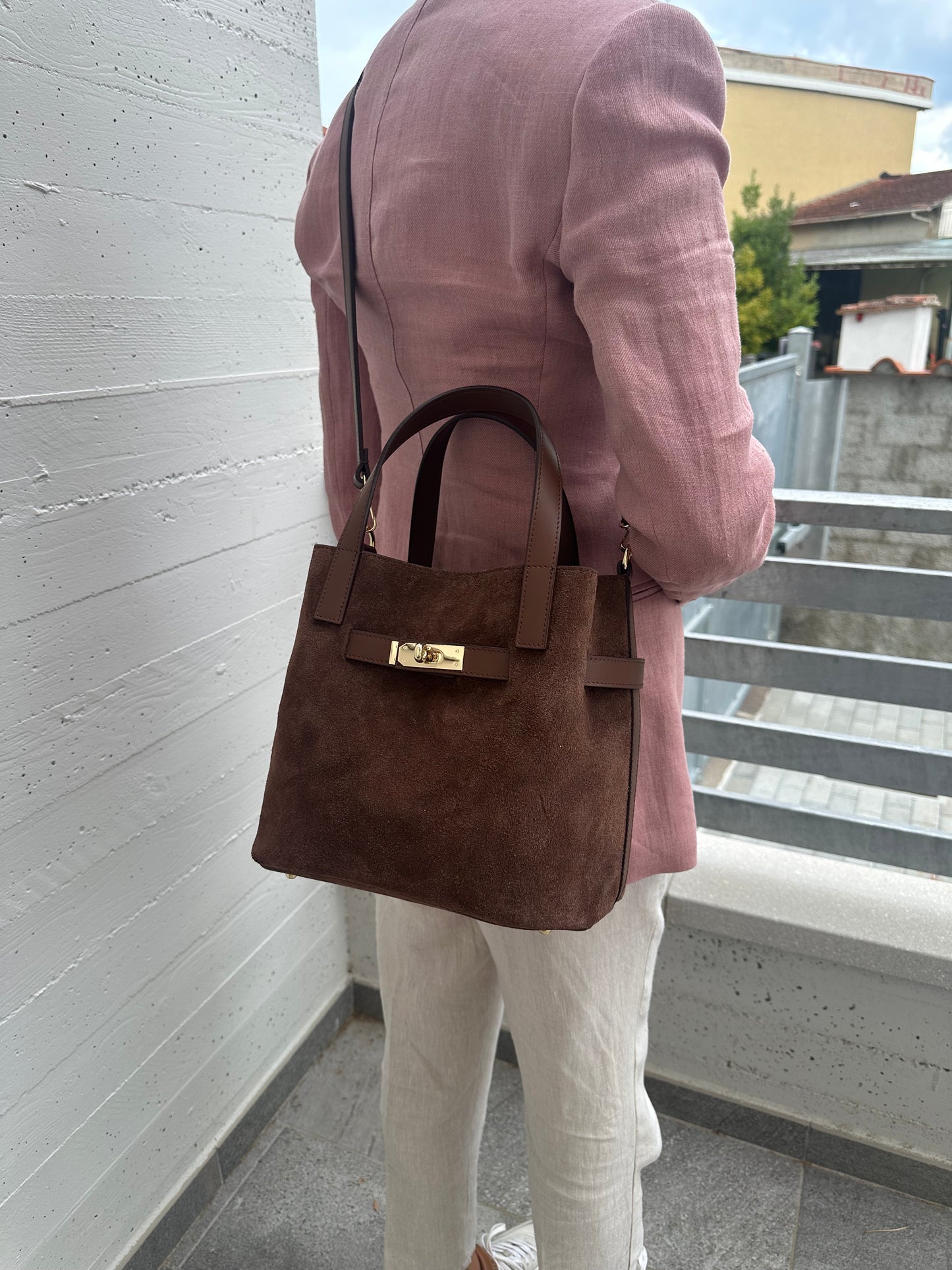 TATIANA - suede bucket