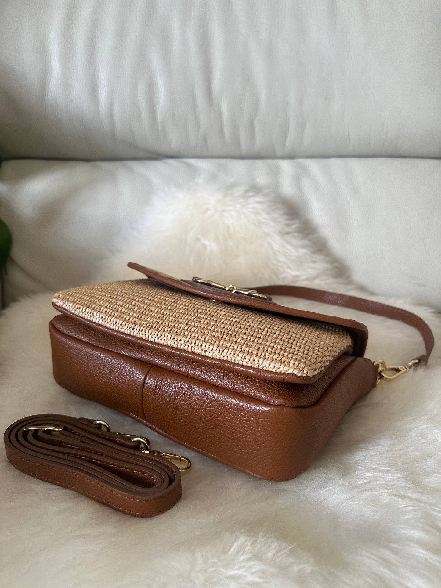 JESS- raffia and leather