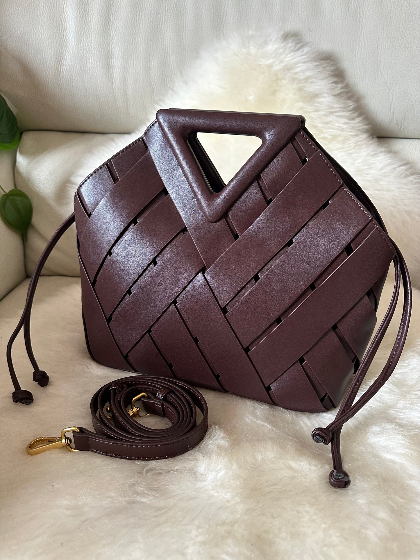 KATE- Real woven leather