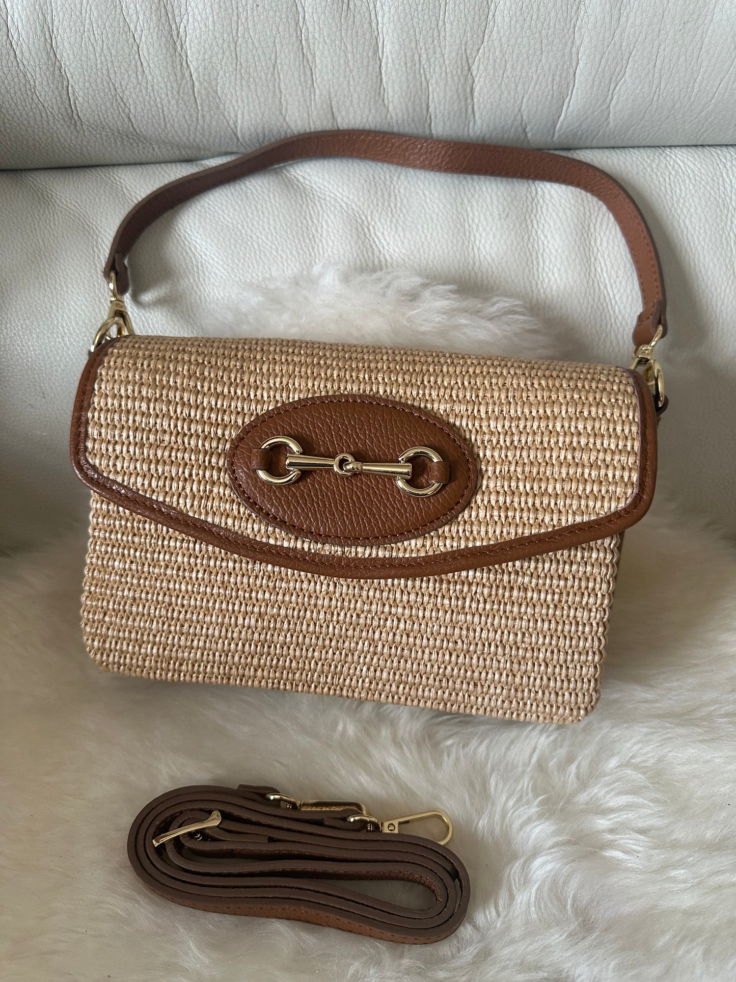 JESS- raffia and leather
