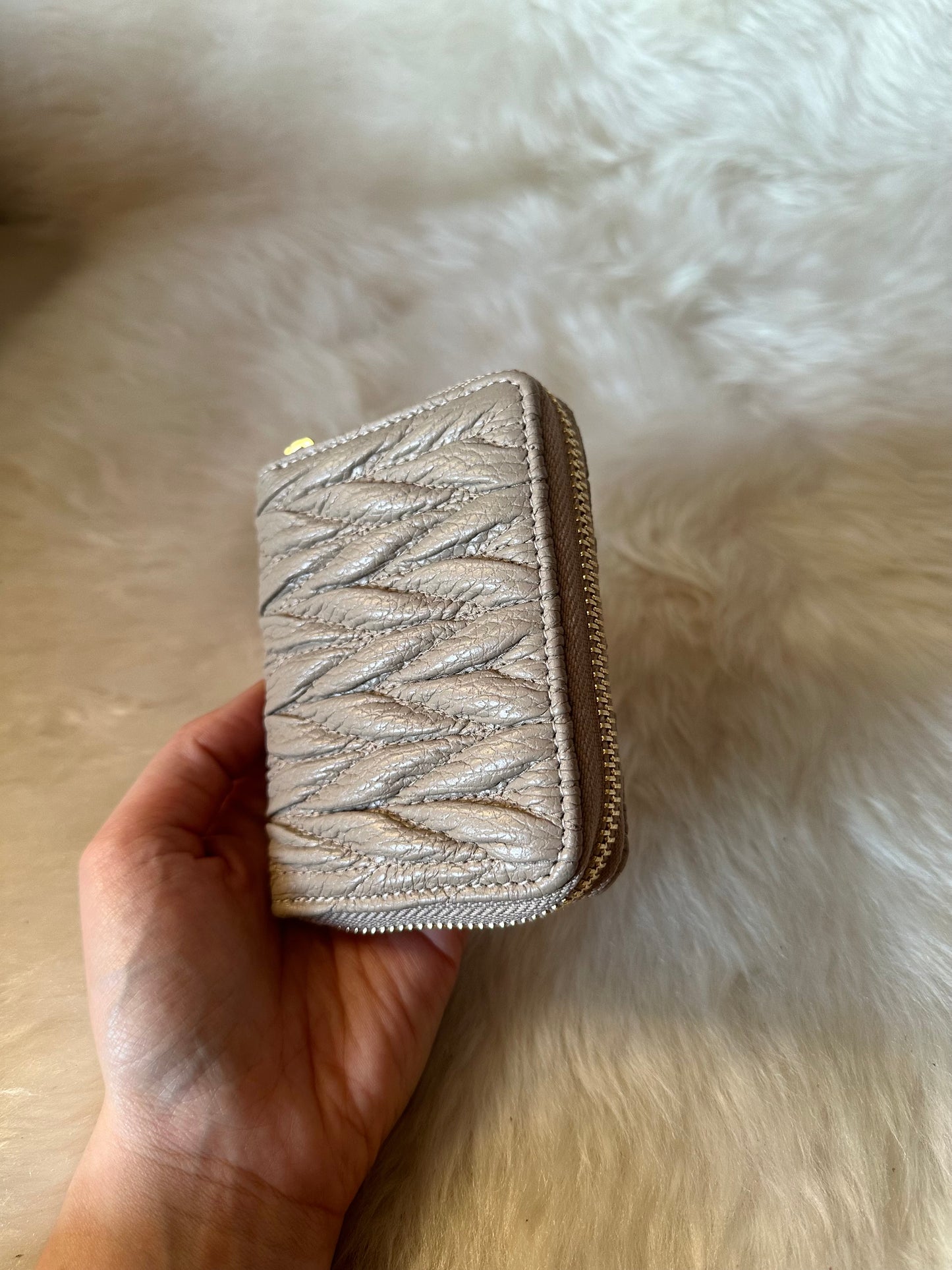 Matelassé wallet - small