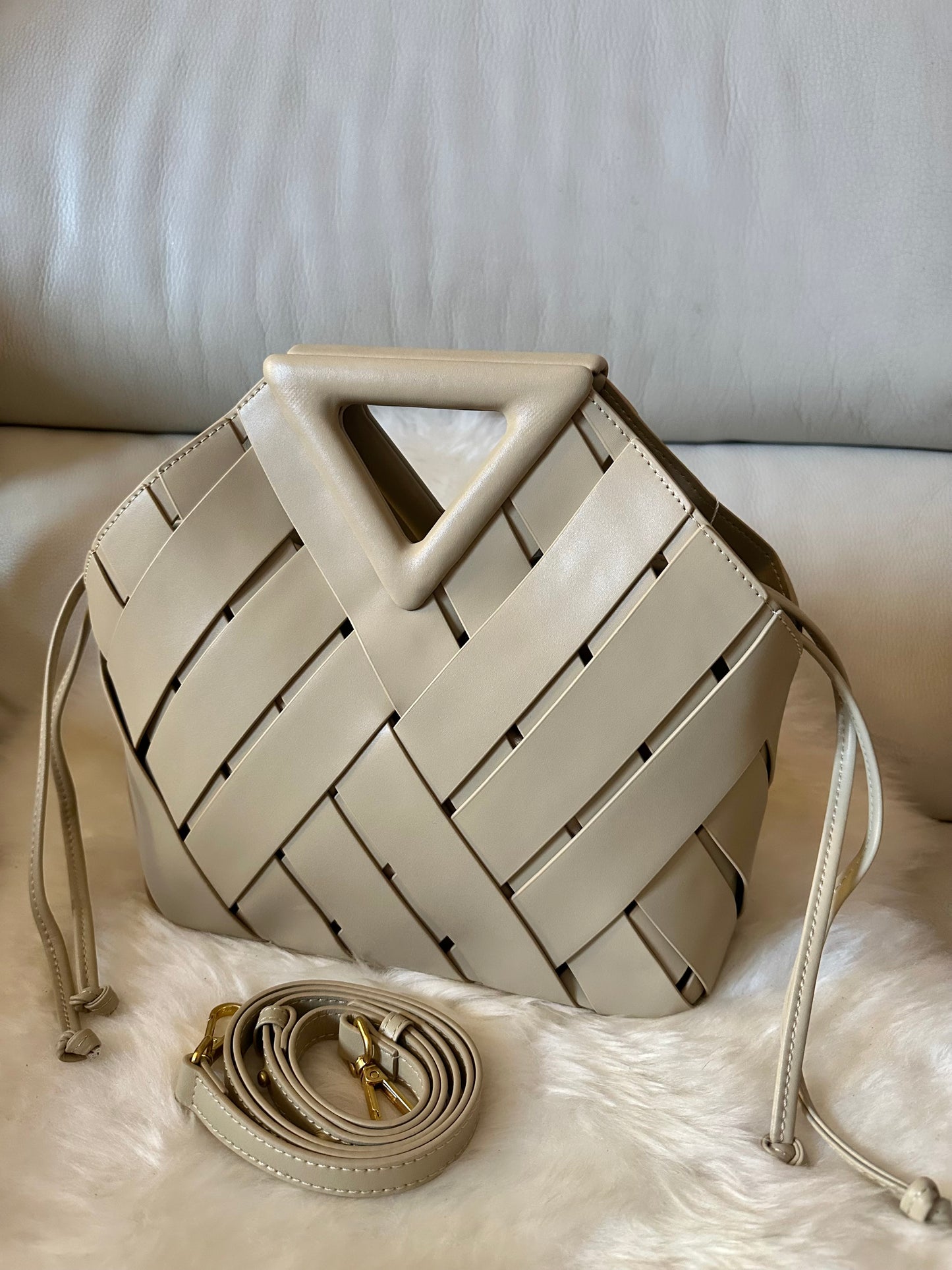 KATE- Real woven leather