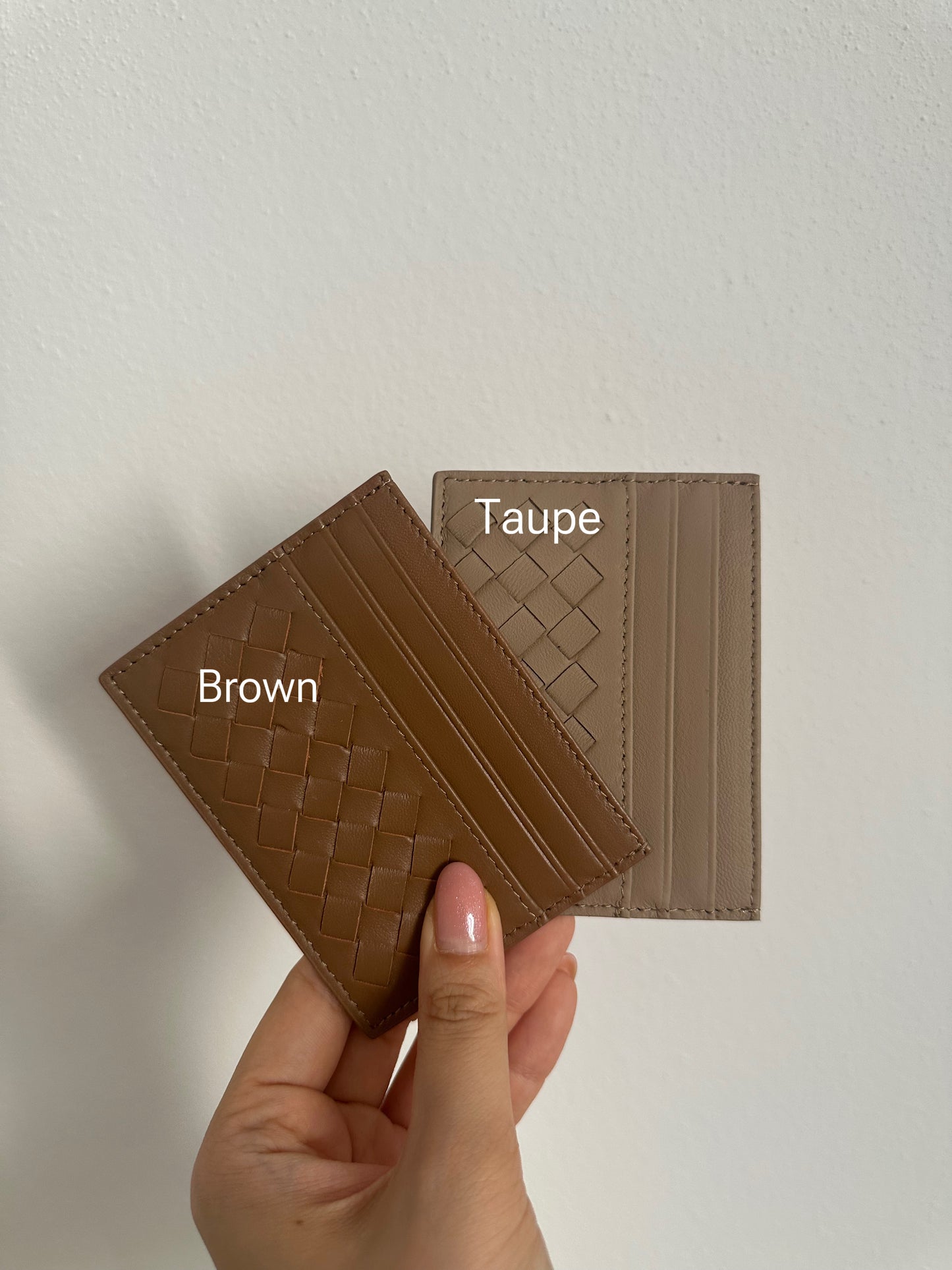 Woven cardholder - Vera pelle