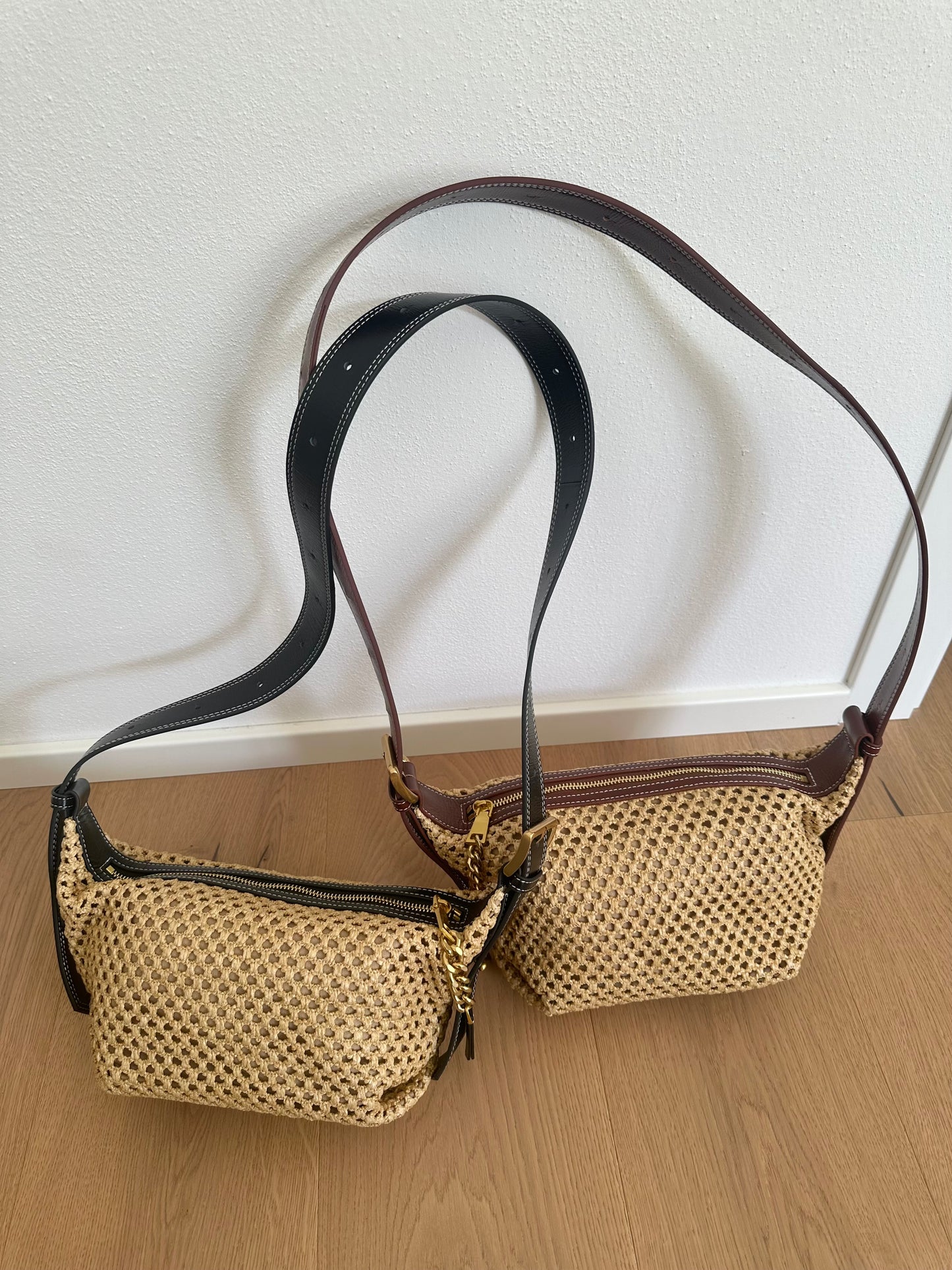 INES - raffia and leather
