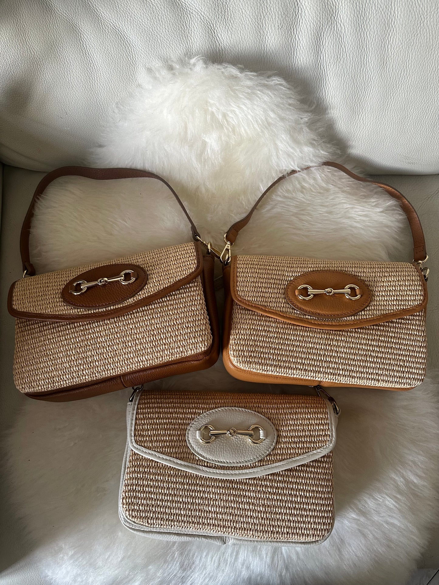 JESS- raffia and leather
