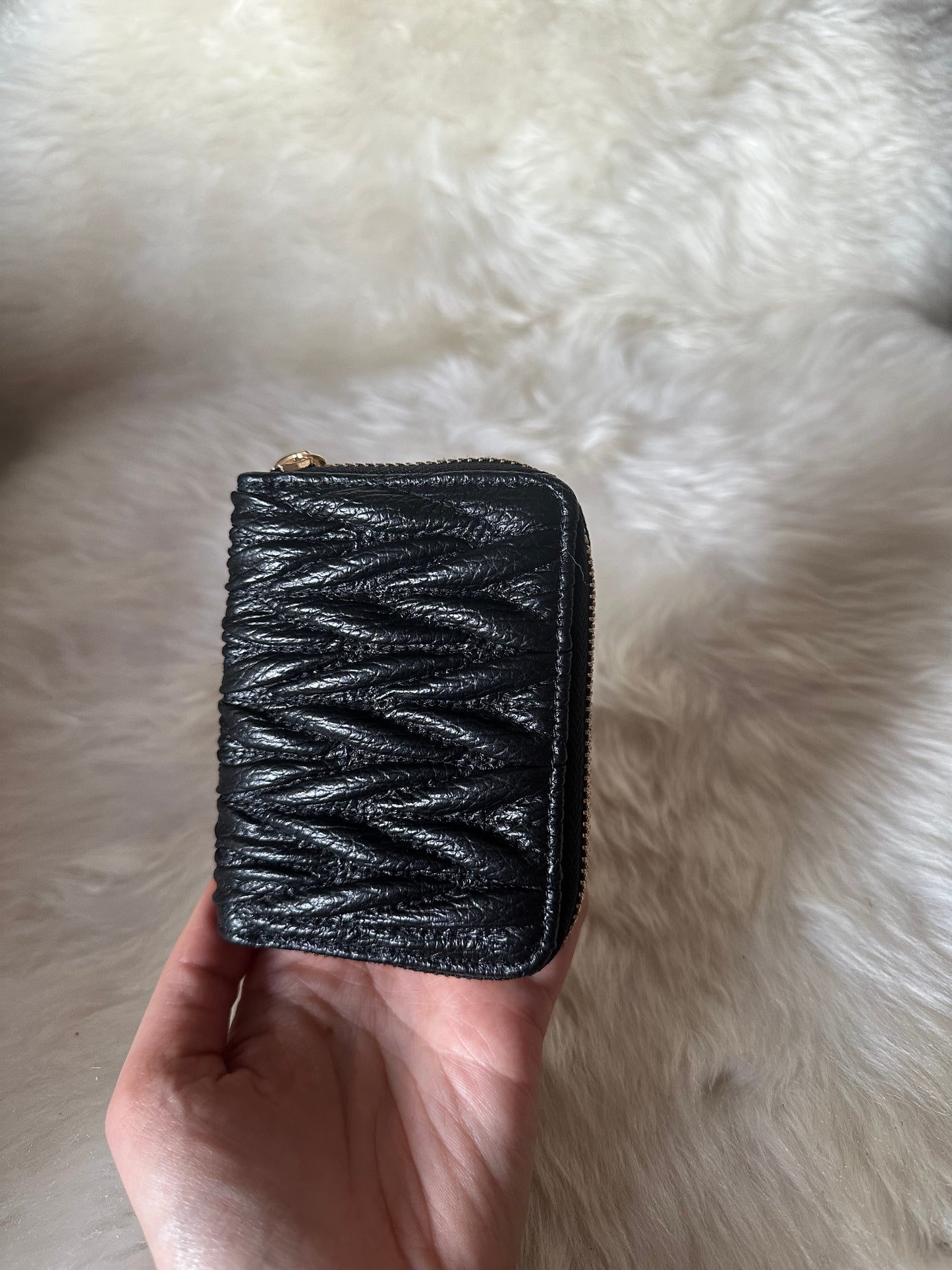 Matelassé wallet - small