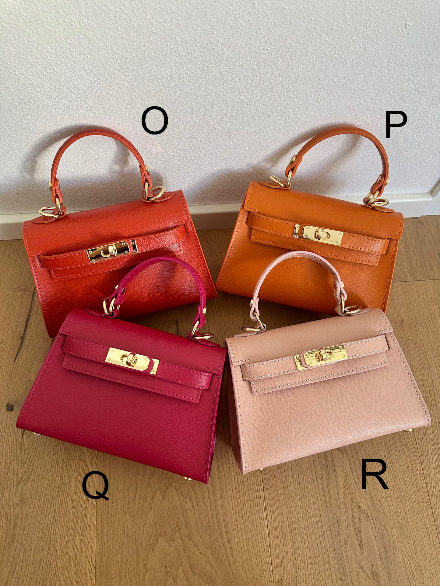 MINI K- Borsa a mano in vera pelle
