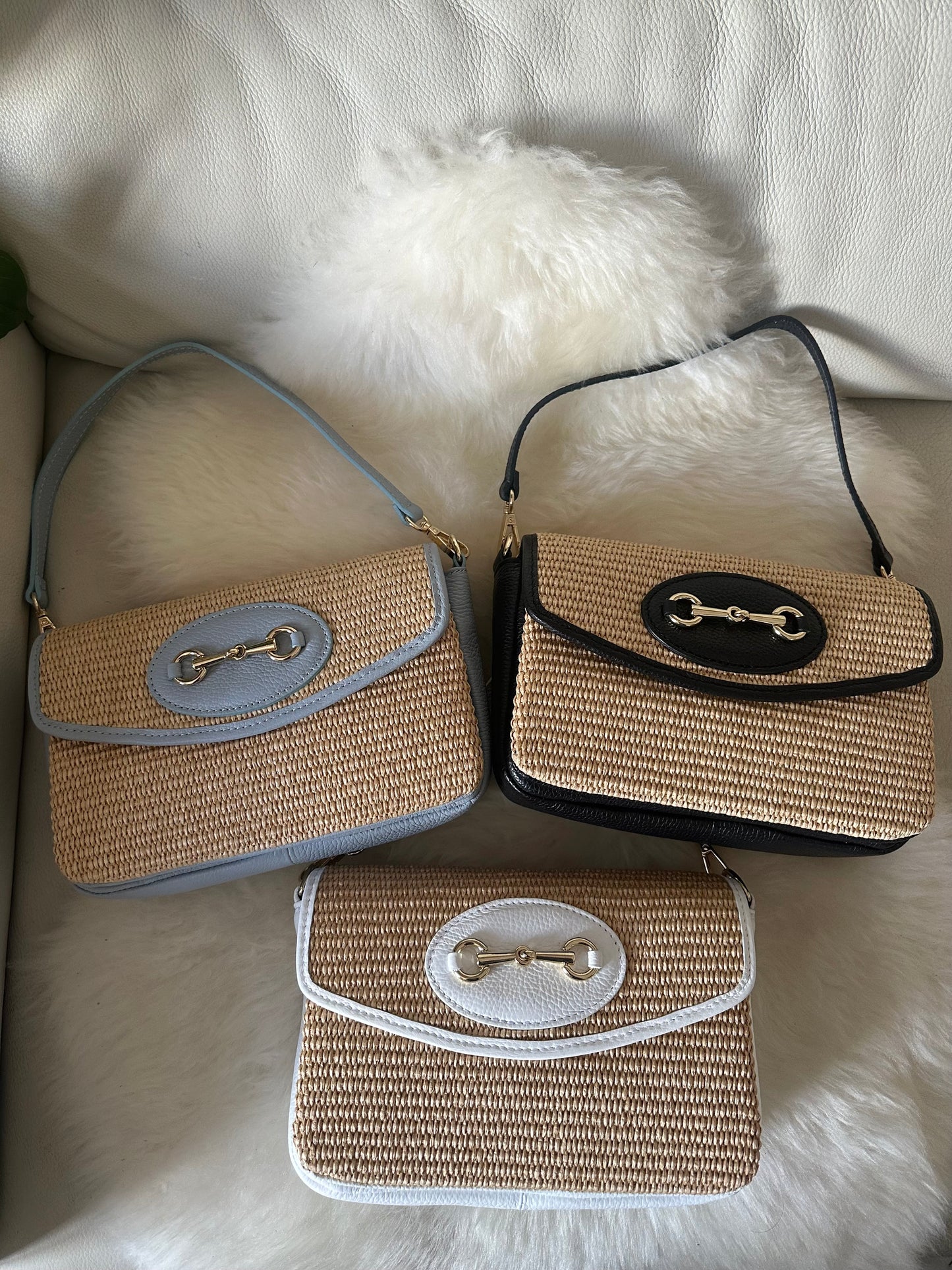 JESS- raffia and leather