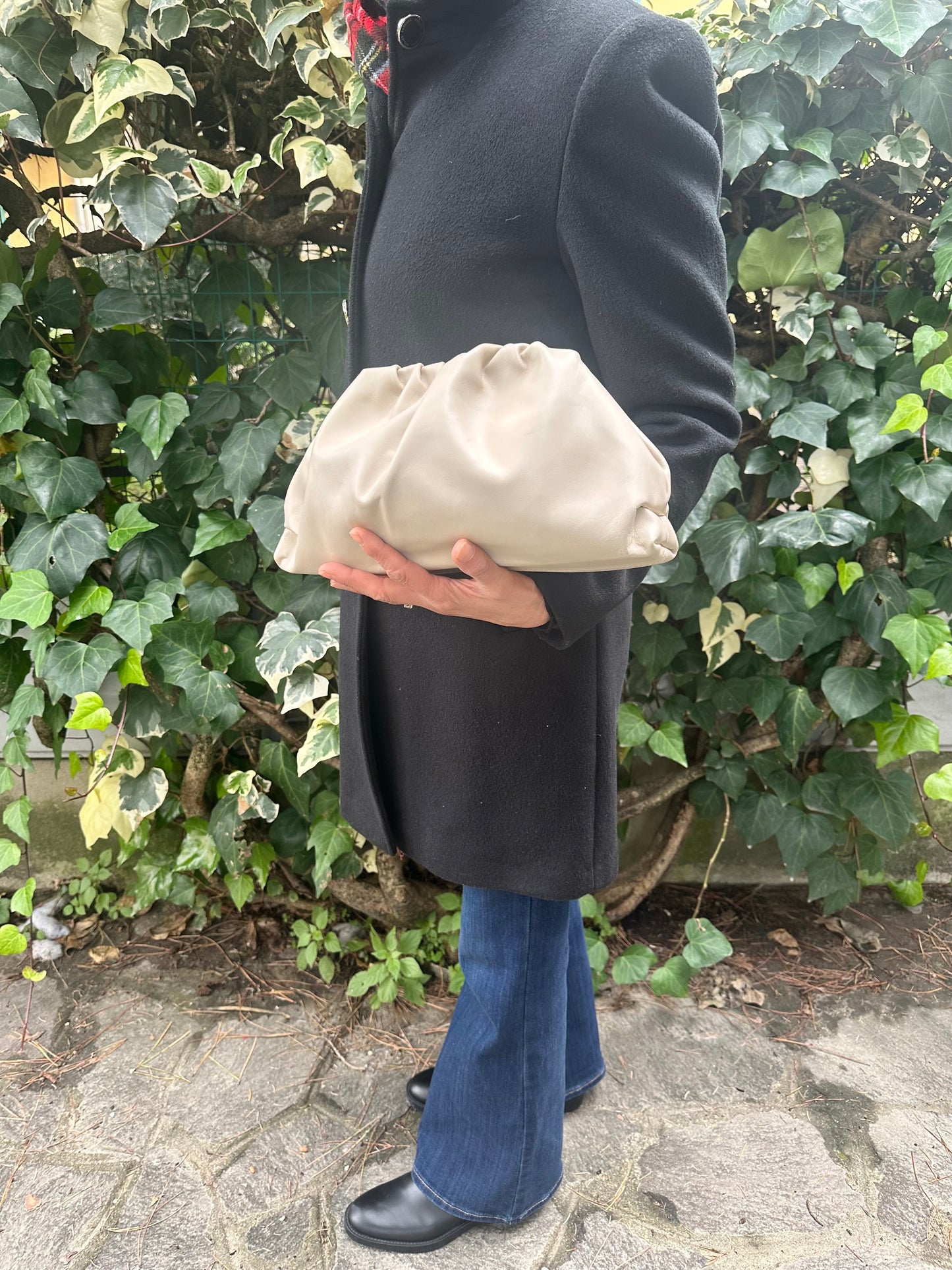 POUCH NAPPA grande -vera pelle