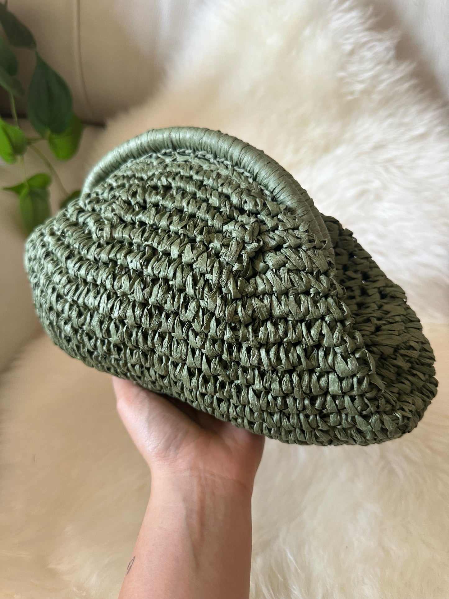 Raffia Clutch