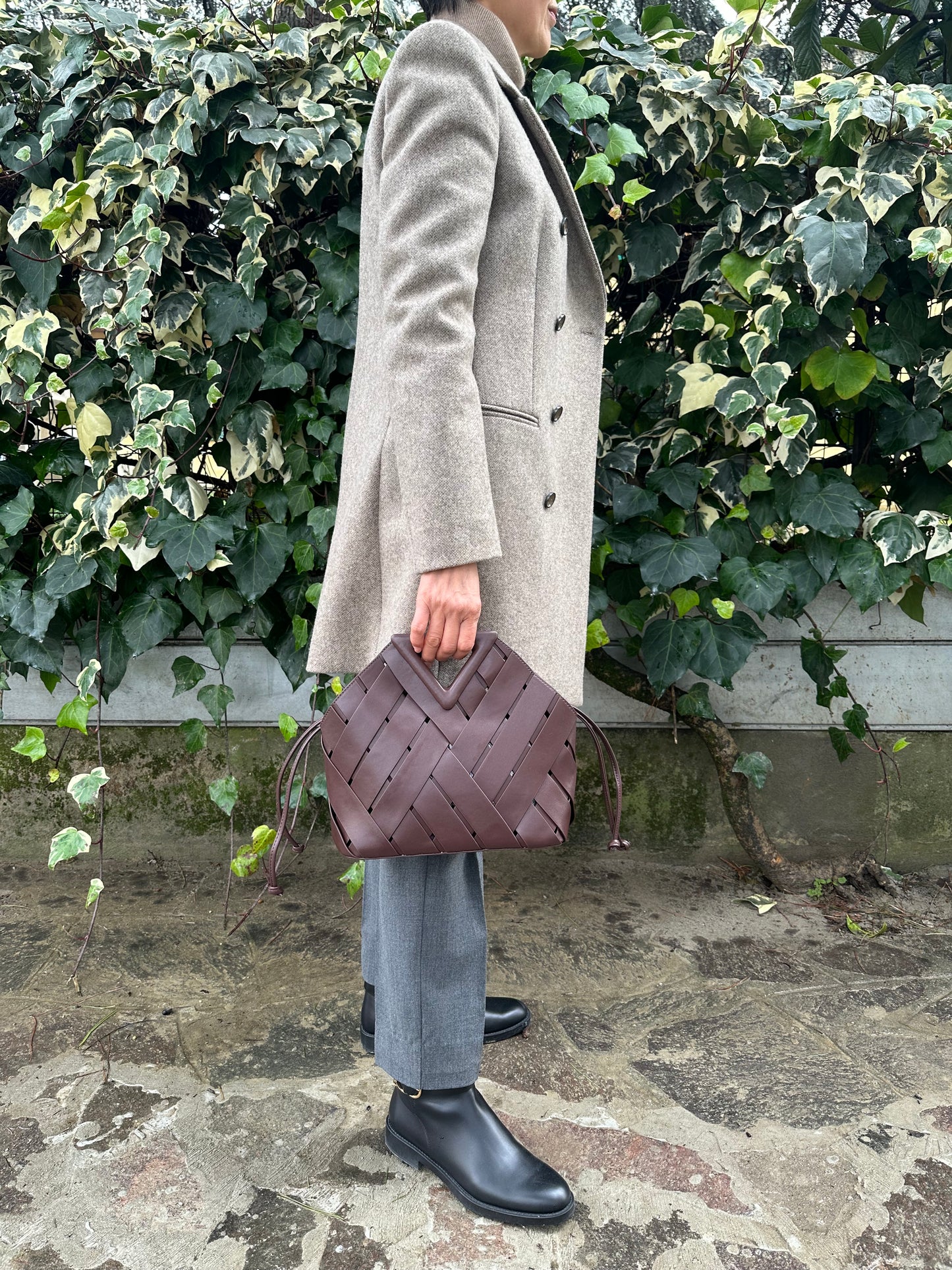 KATE- Real woven leather