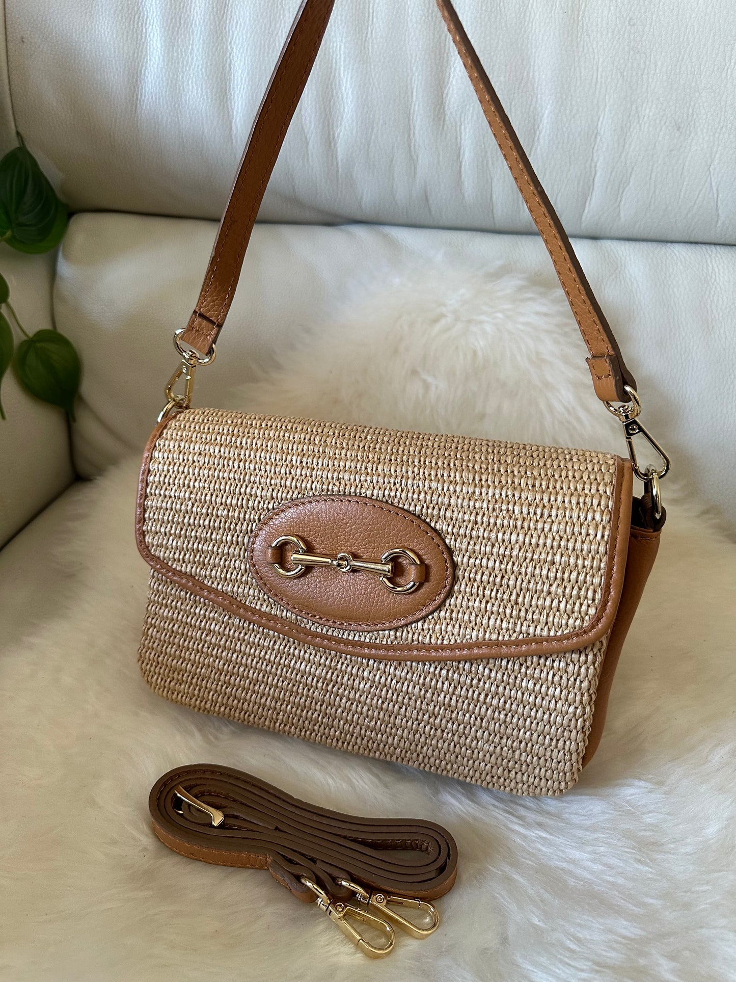 JESS- raffia and leather