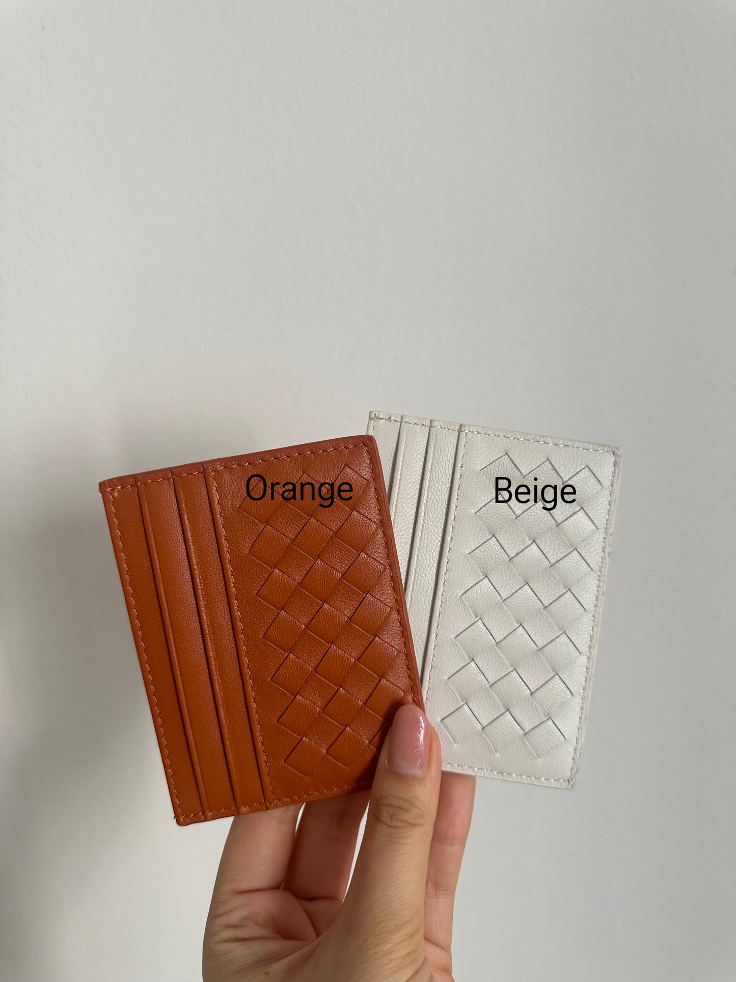 Woven cardholder - Vera pelle