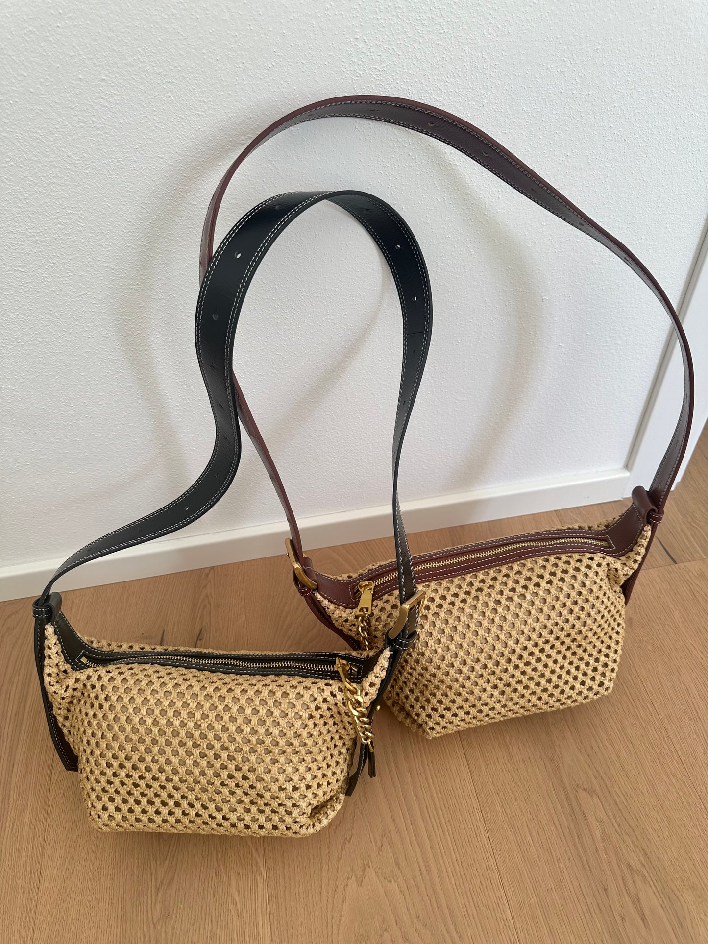 INES - raffia and leather