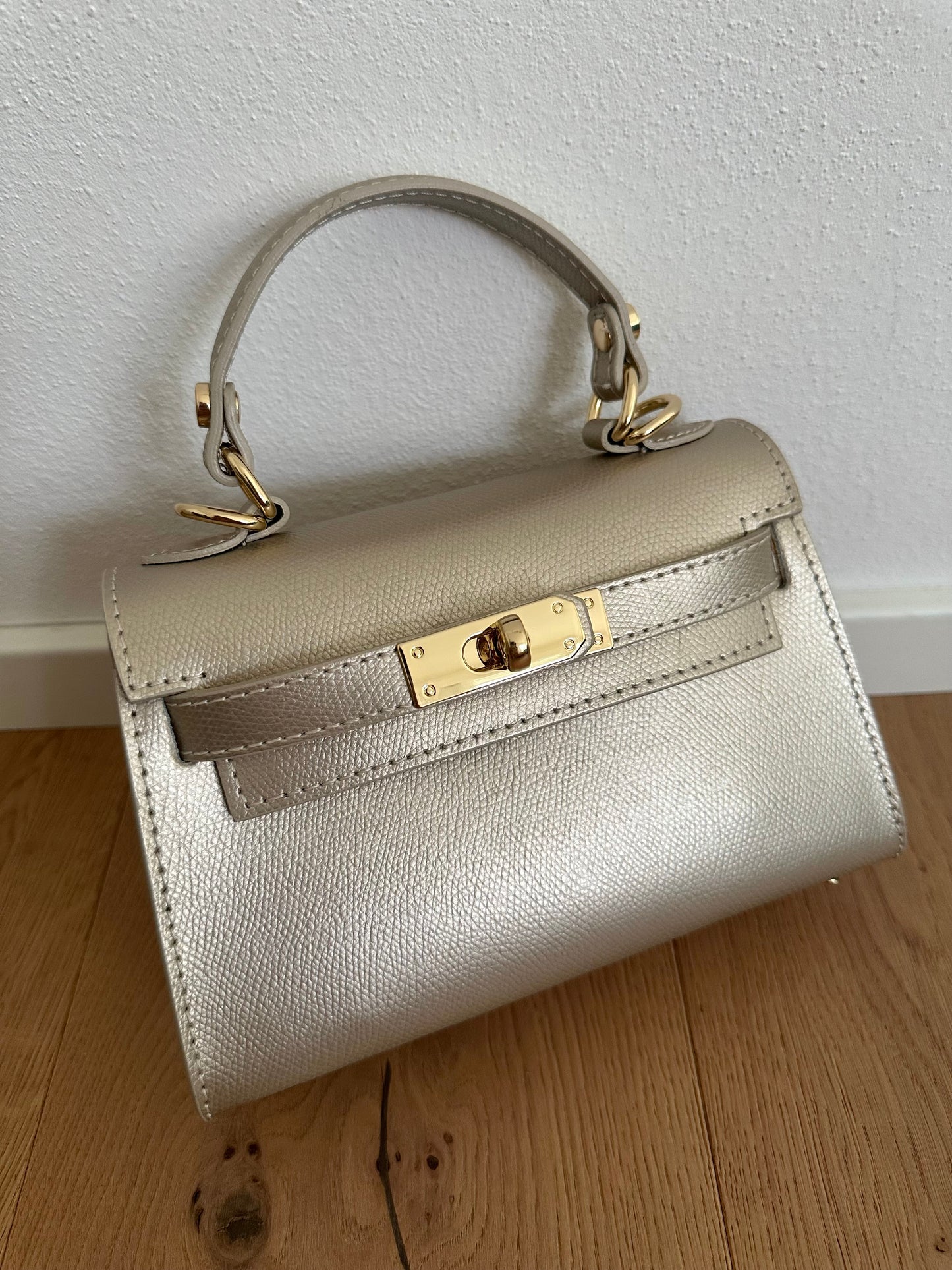 MINI K- Borsa a mano in vera pelle
