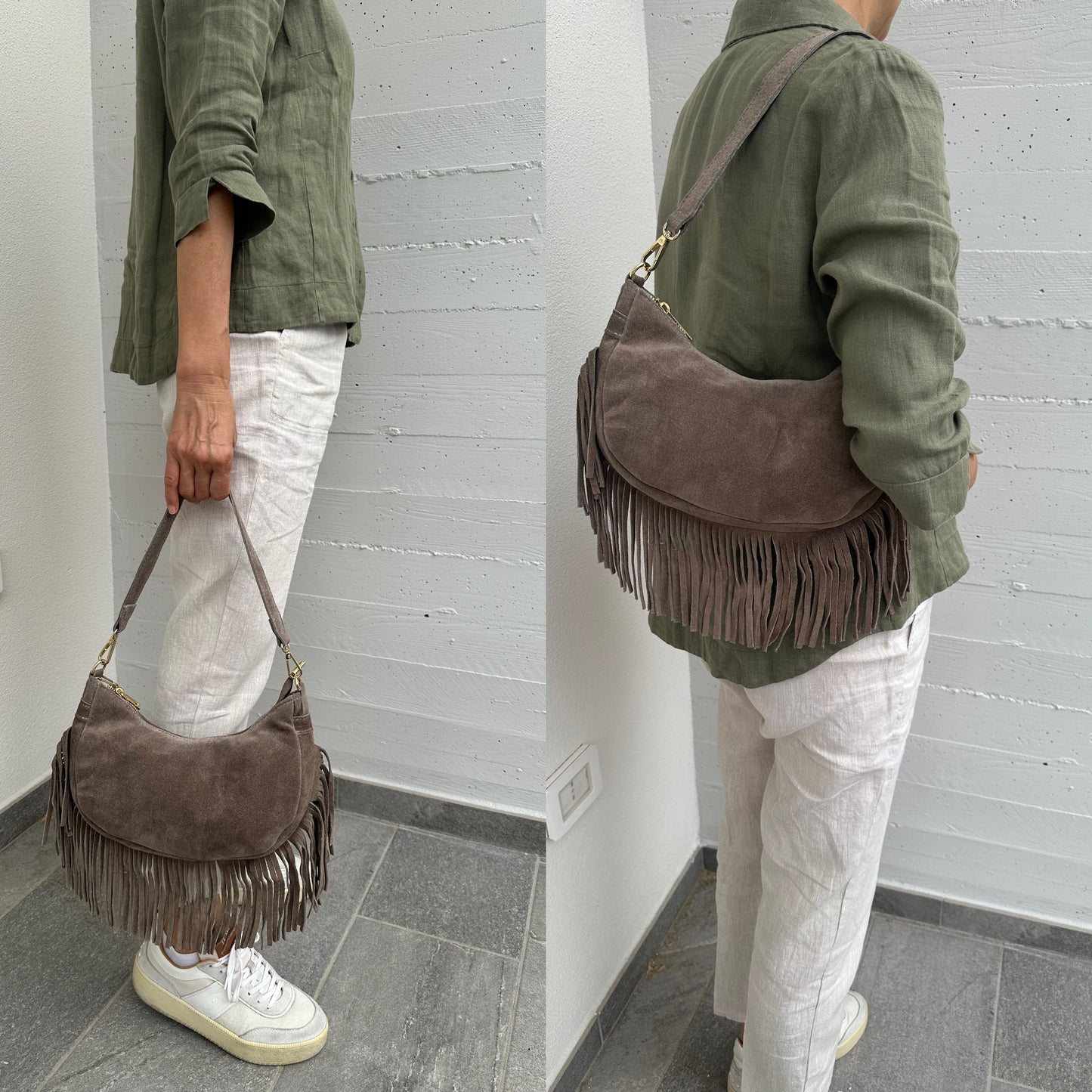 NINFEA - suede frange