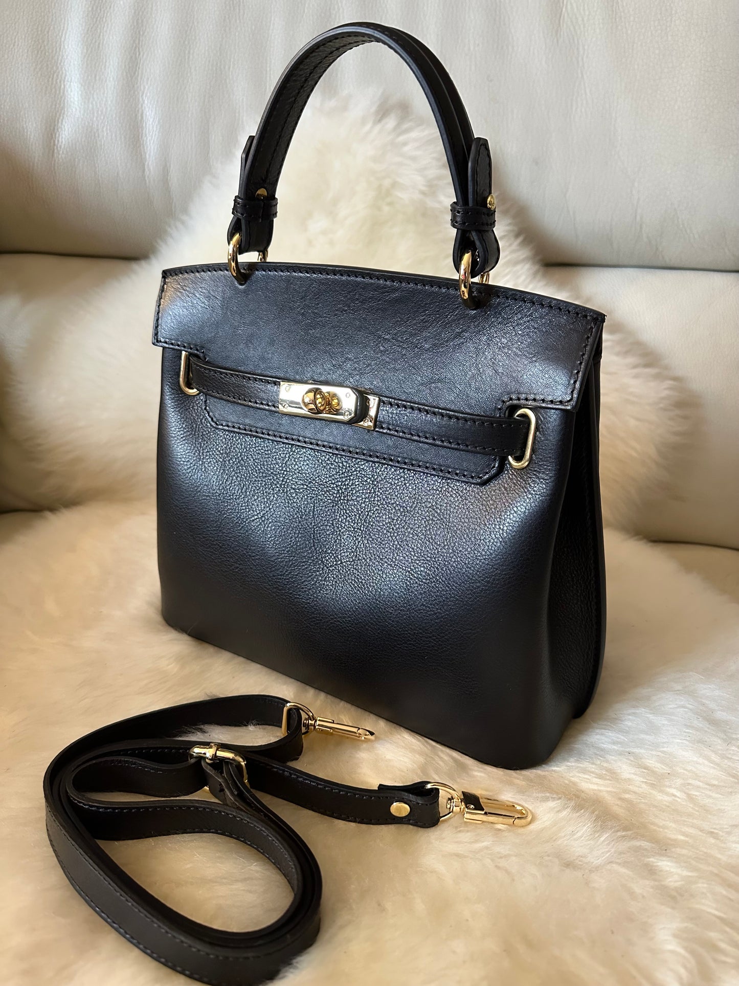 CHLOÉ - full grain cowhide leather