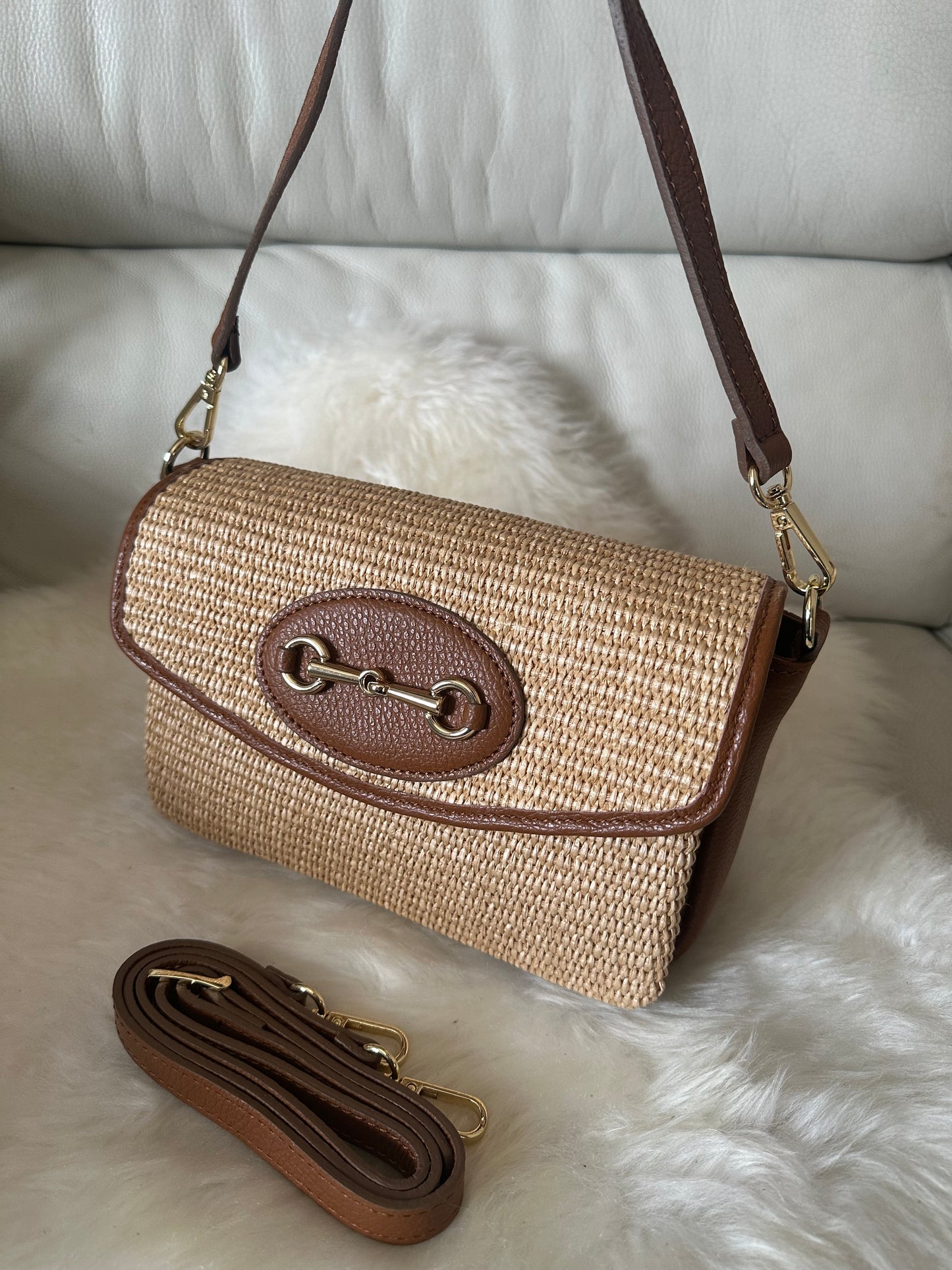 JESS- raffia and leather