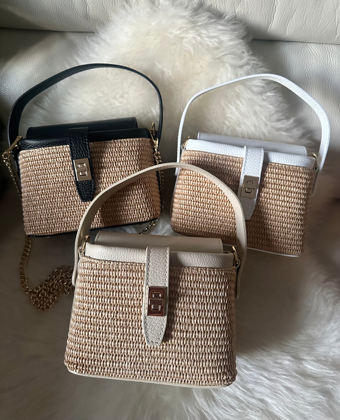 MINNY - raffia handbag