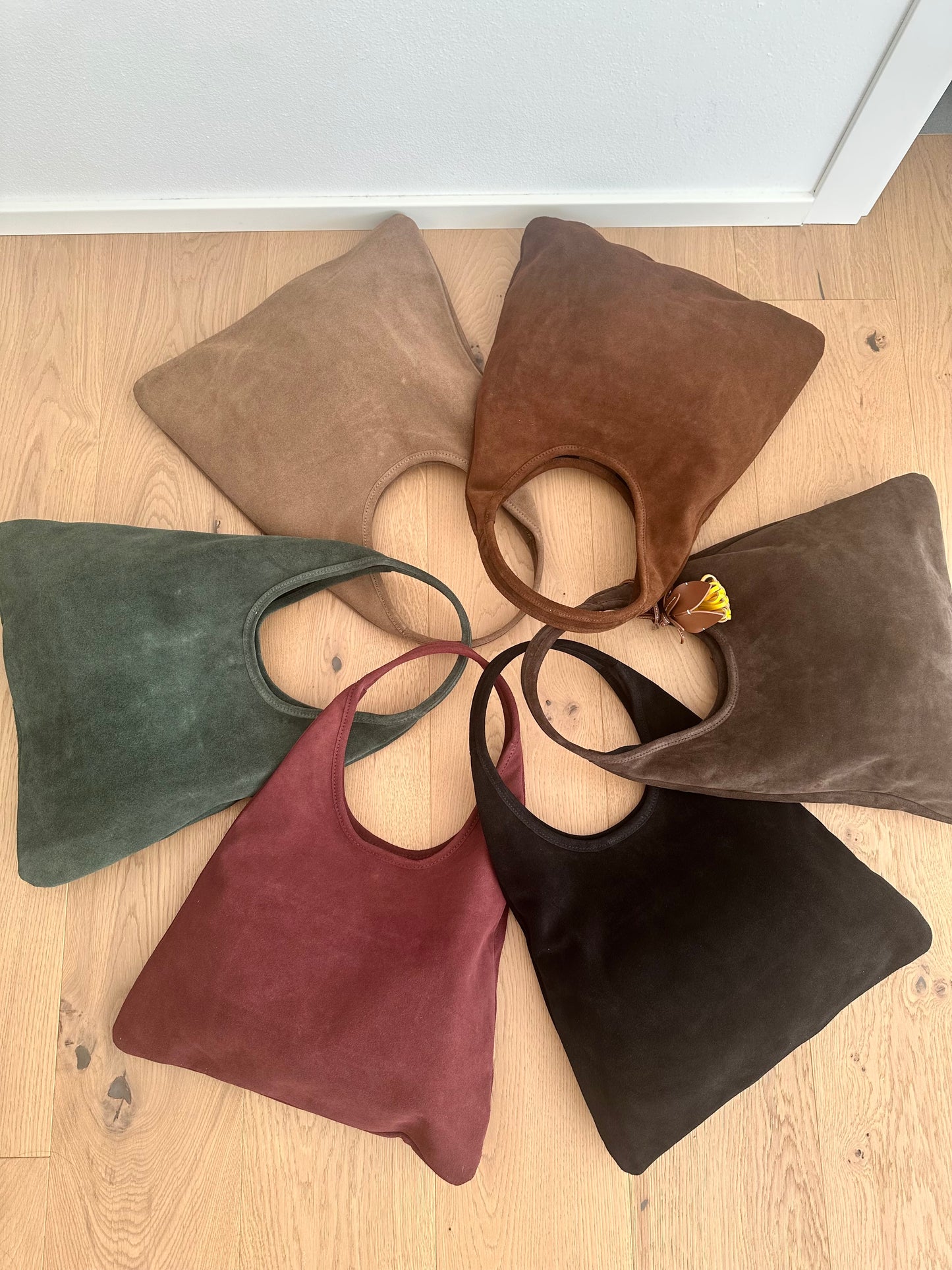 MIREA - suede hobo bag