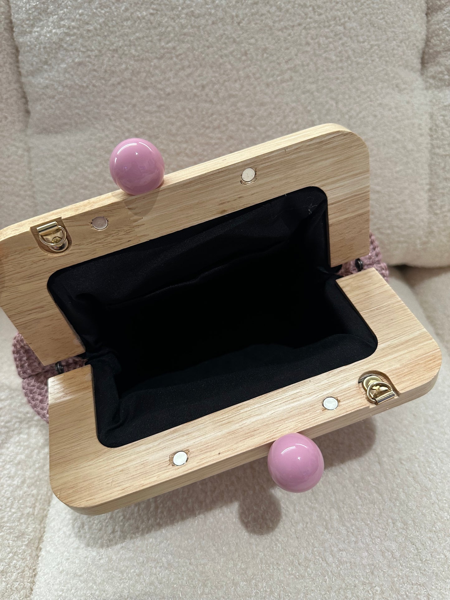 POLLY Clutch - Bast und Holz