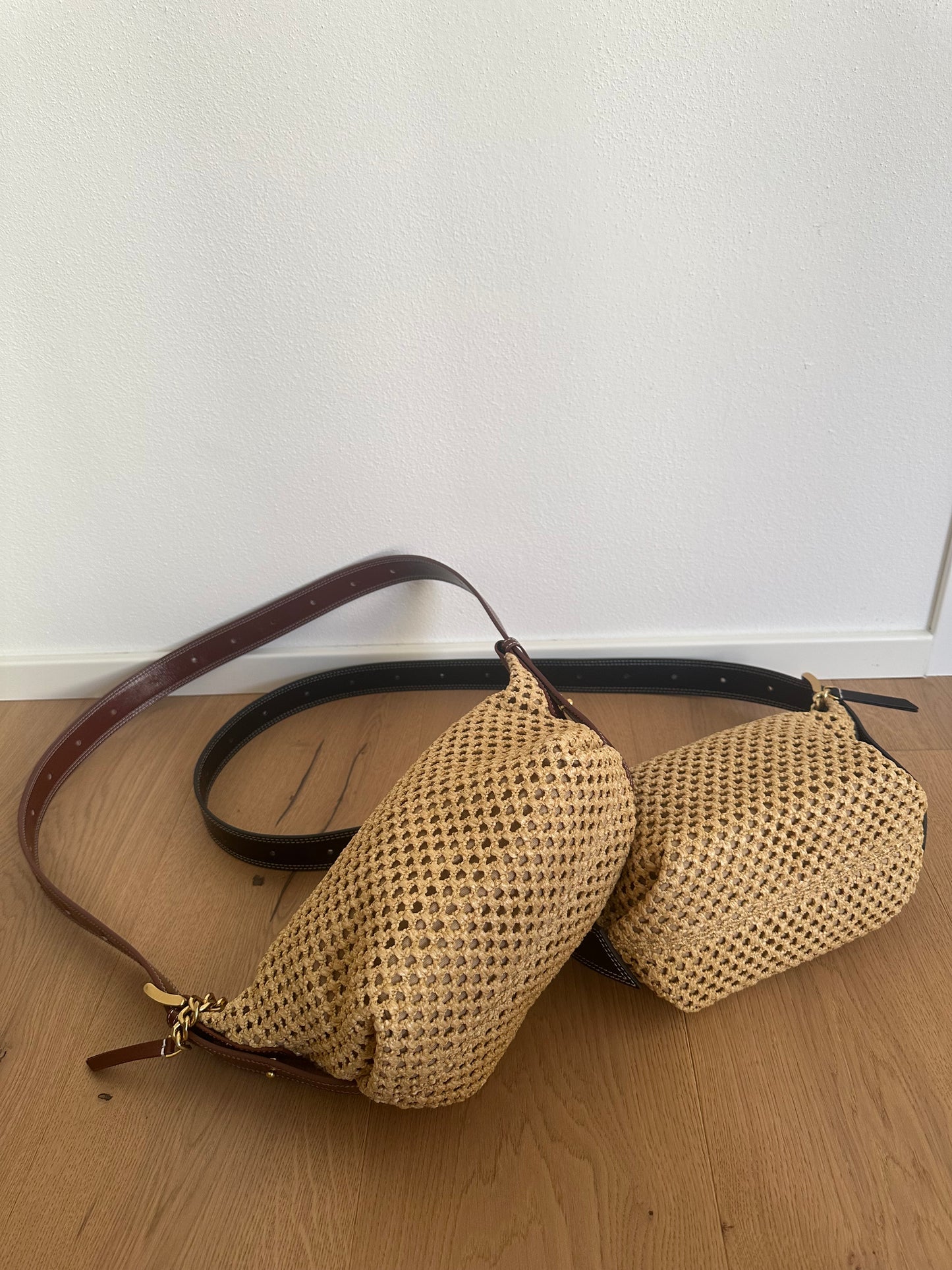 INES - raffia and leather