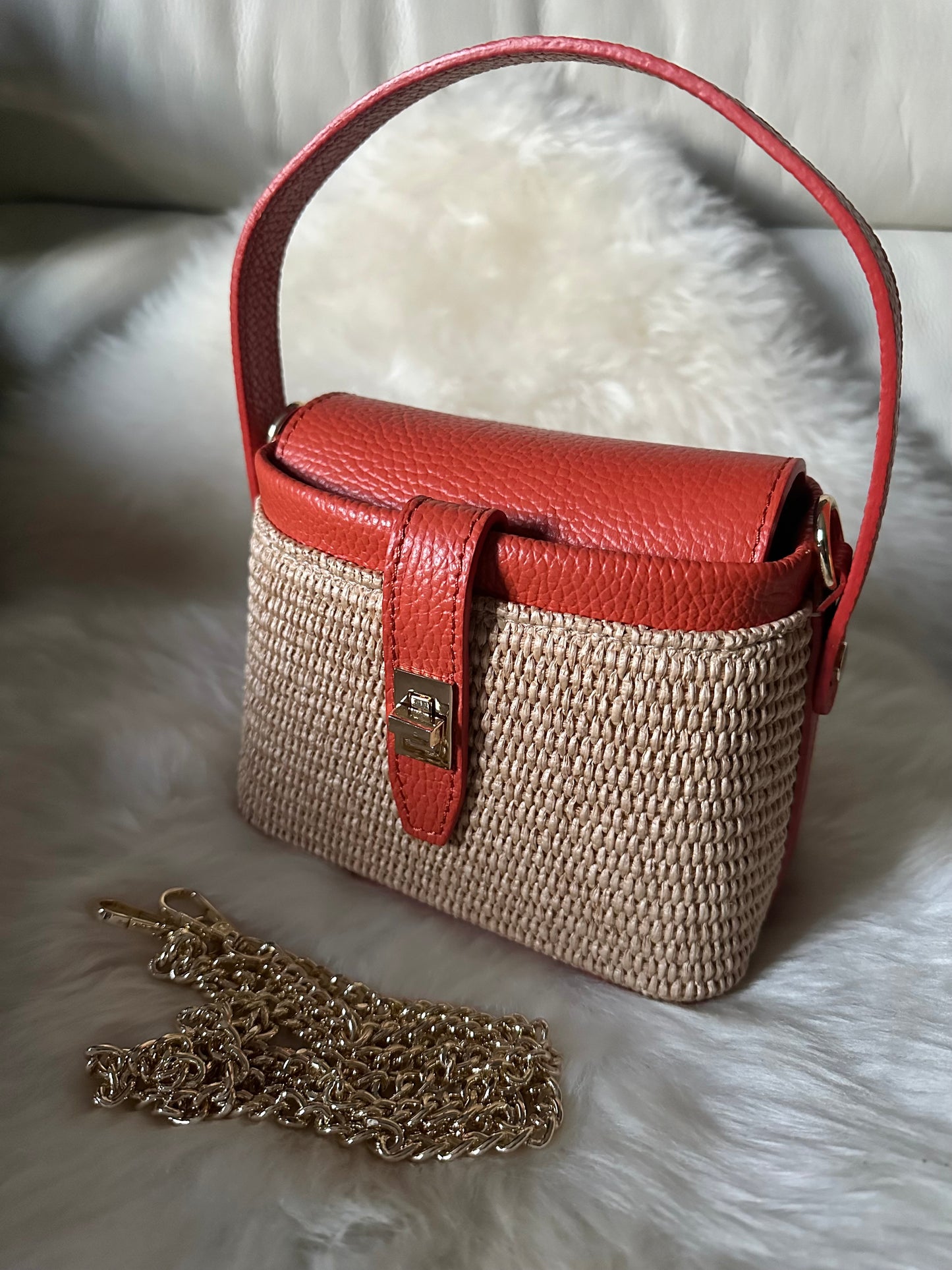 MINNY - raffia handbag