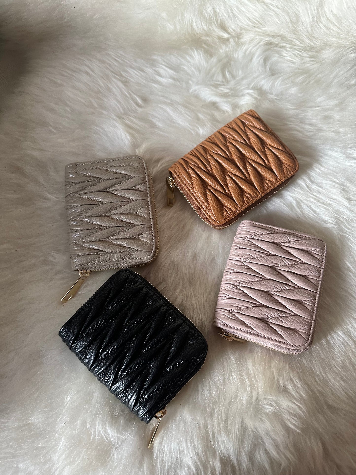 Matelassé wallet - small