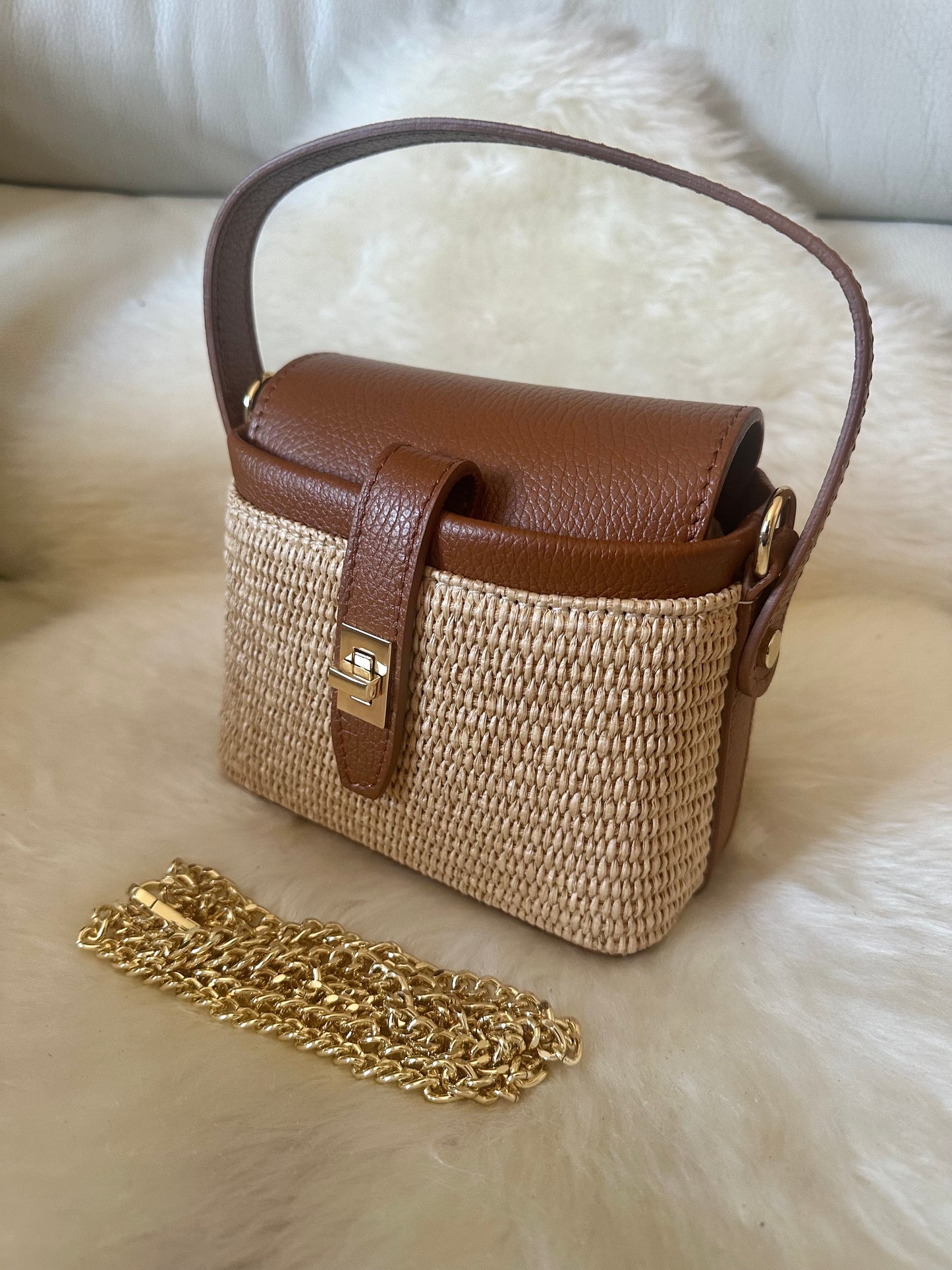 MINNY - raffia handbag