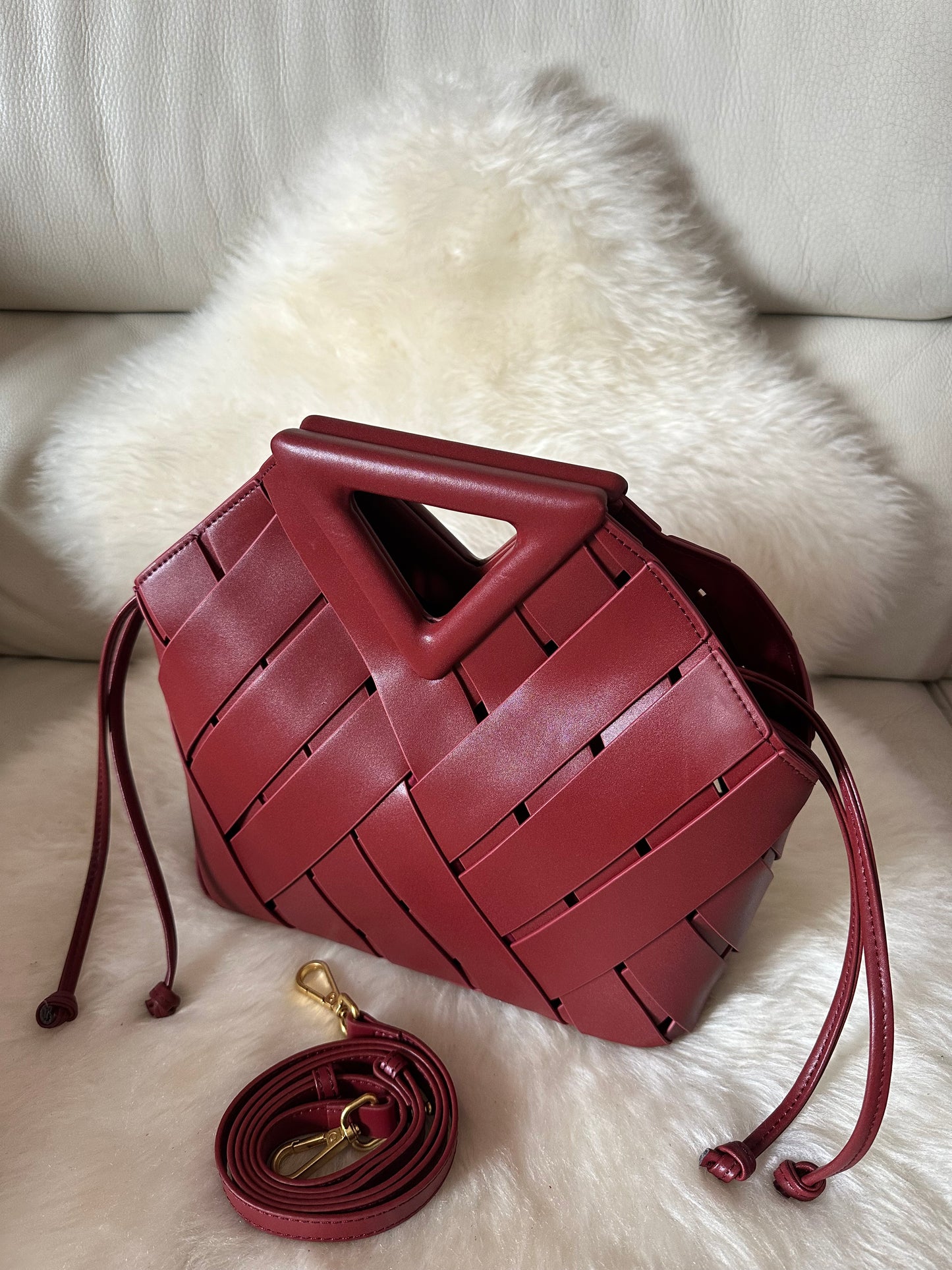 KATE- Real woven leather