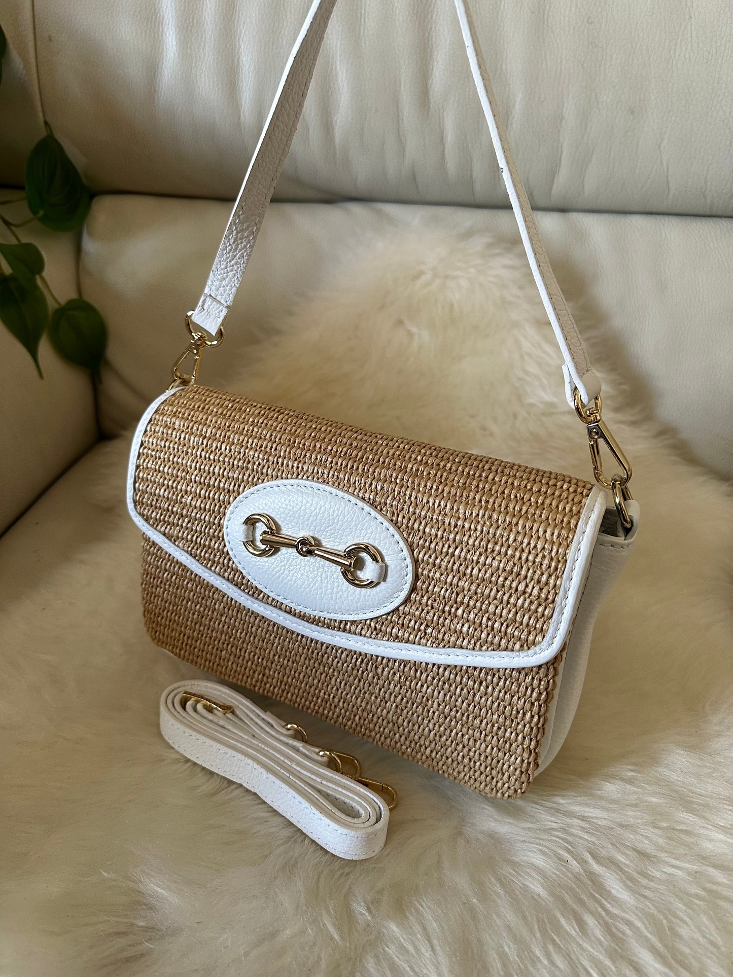 JESS- raffia and leather