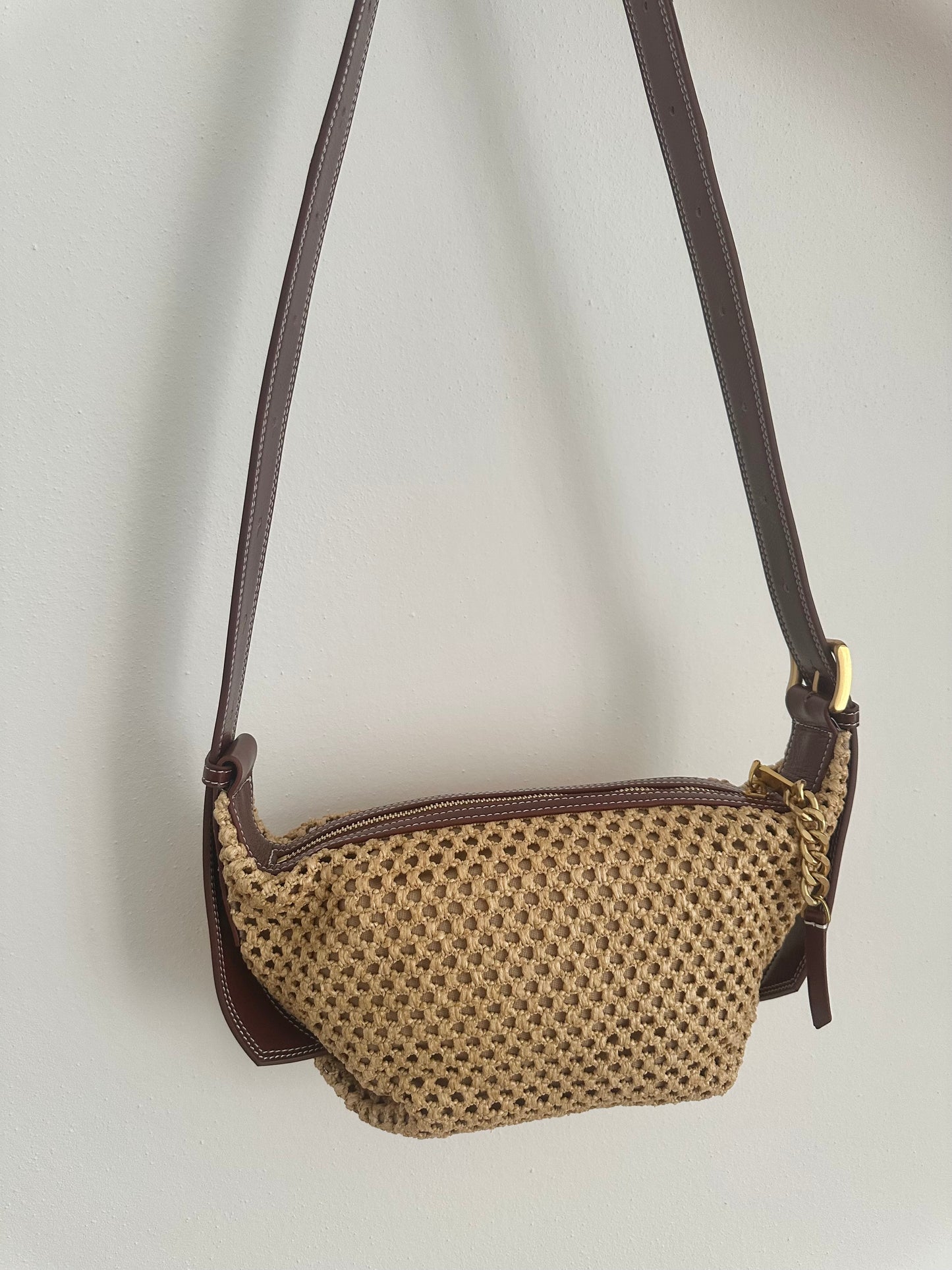 INES - raffia and leather
