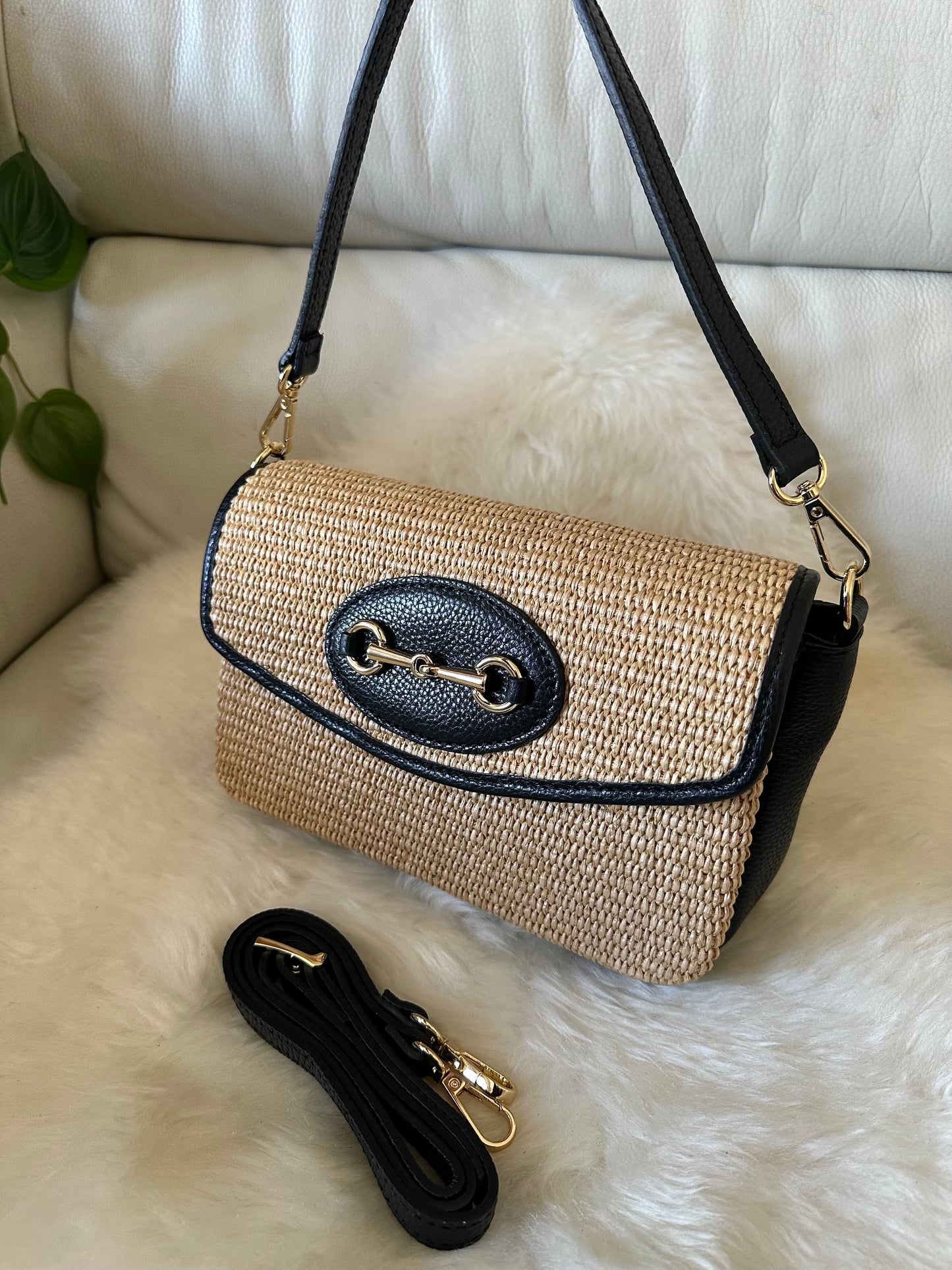 JESS- raffia and leather