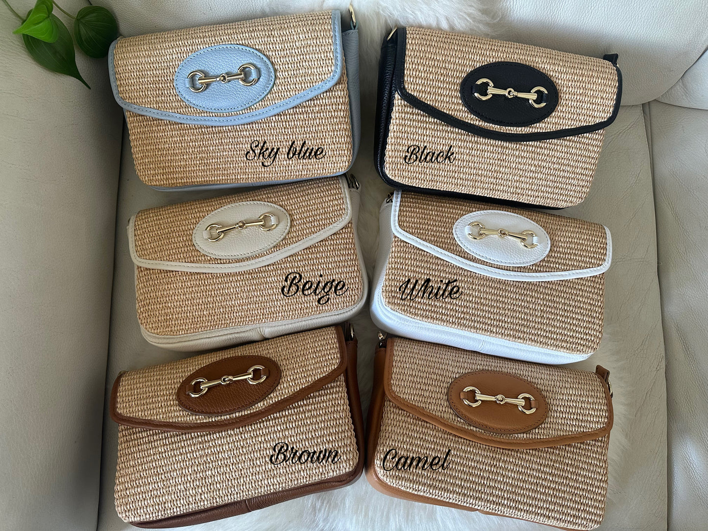 JESS- raffia and leather