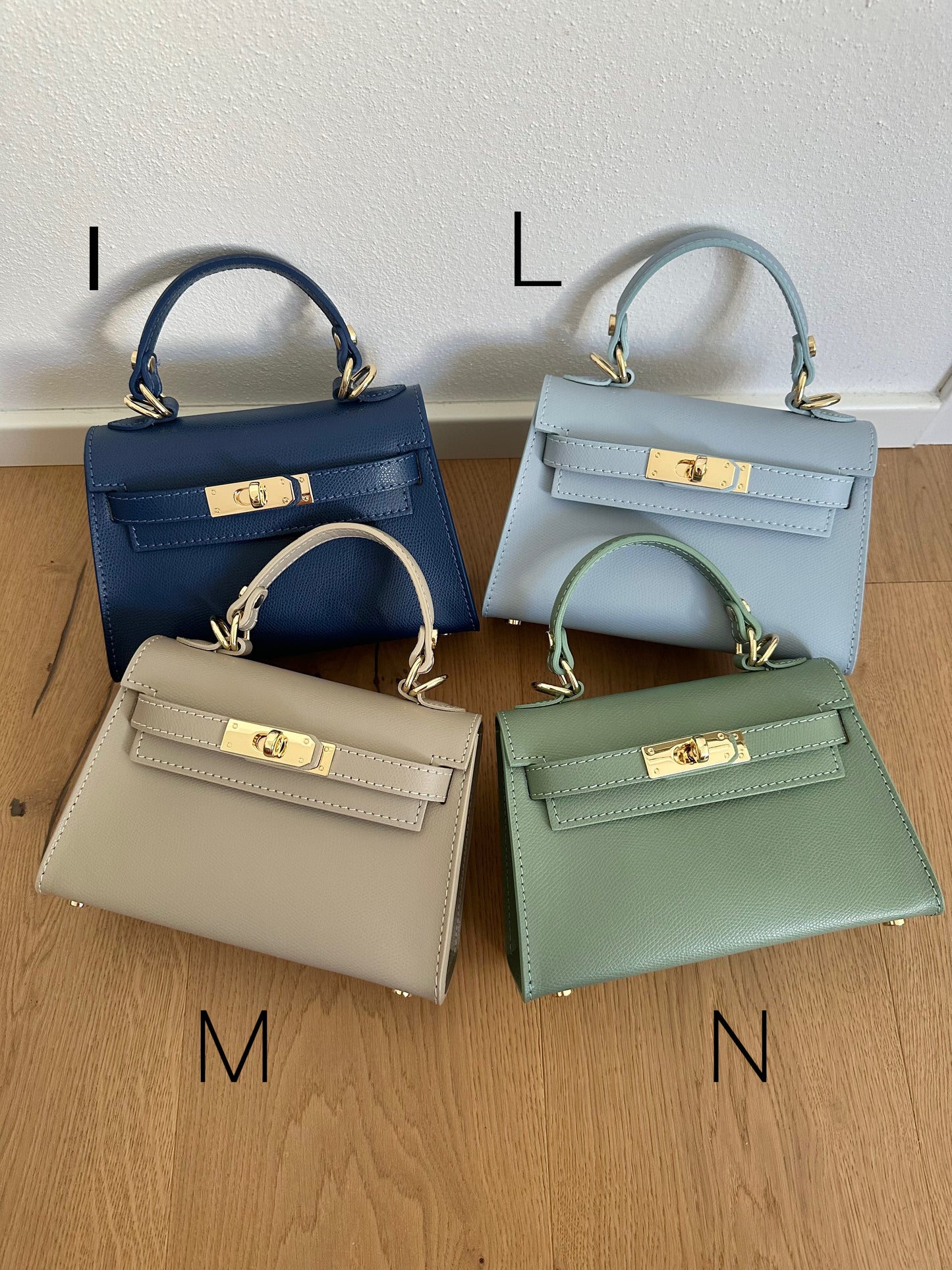 MINI K- Borsa a mano in vera pelle