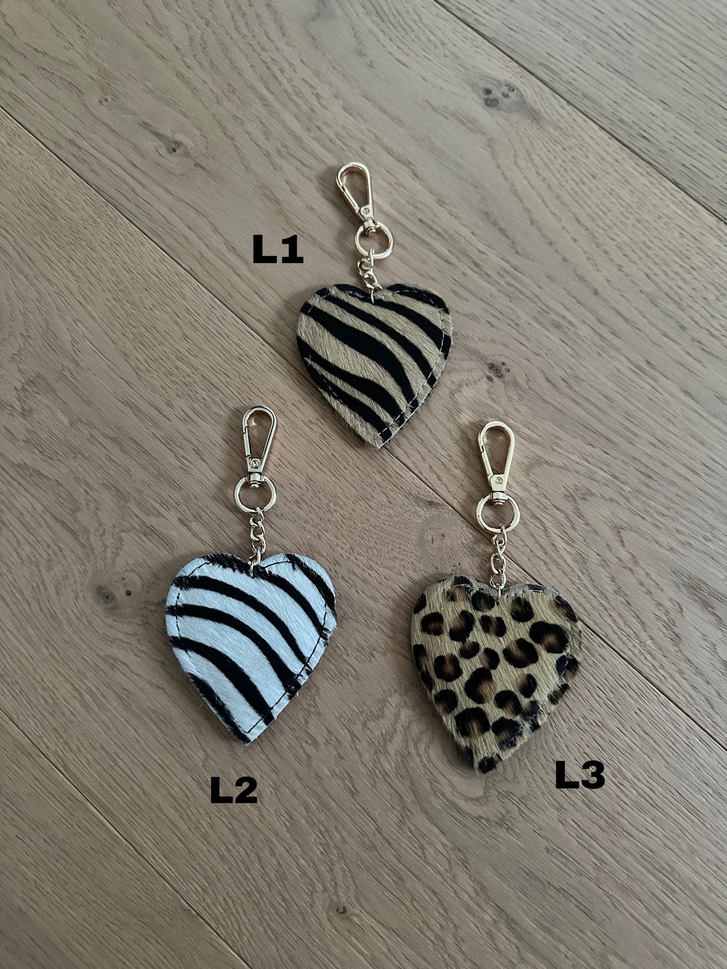 Cuore portachiavi in vera pelle