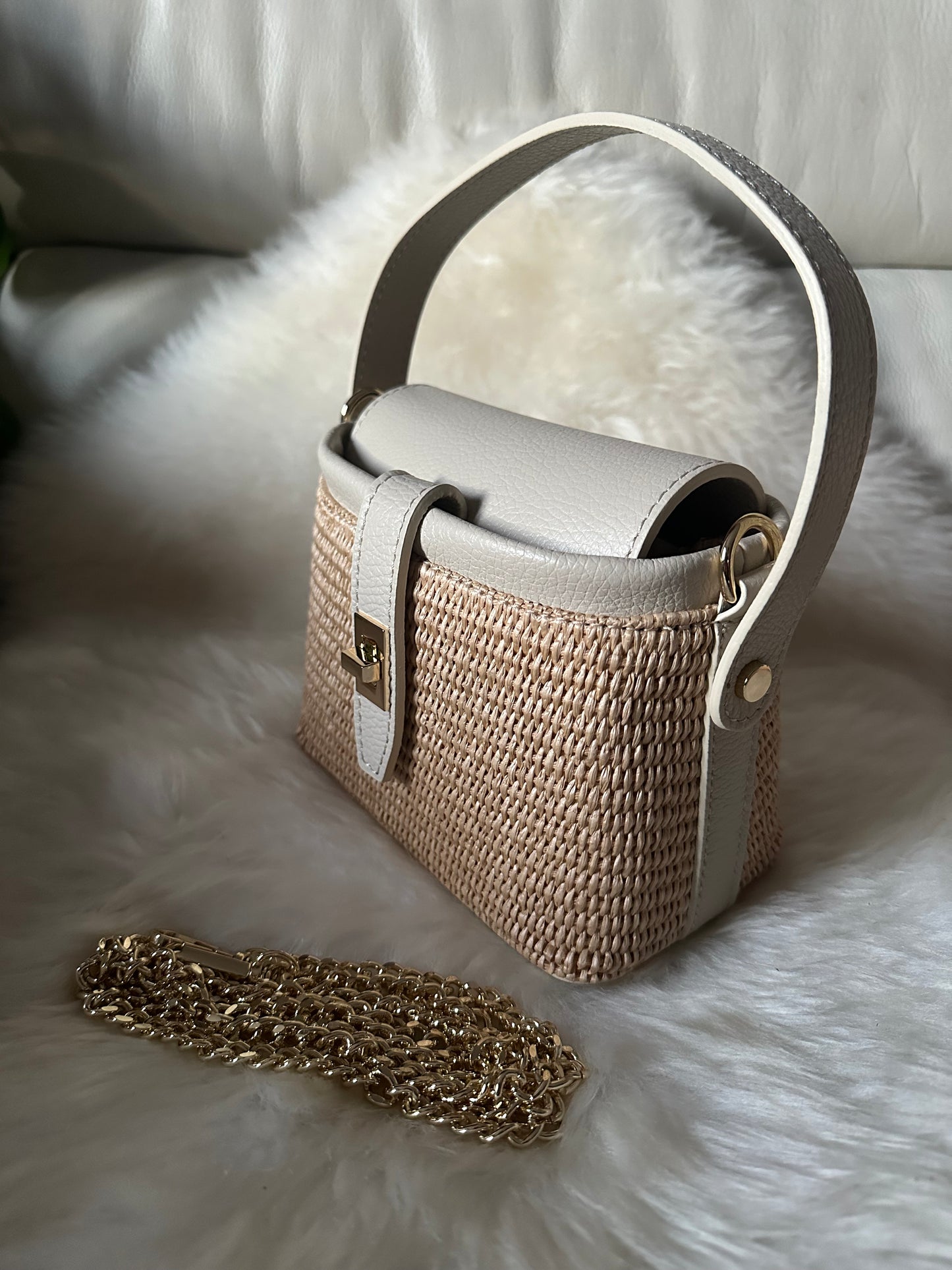 MINNY - raffia handbag